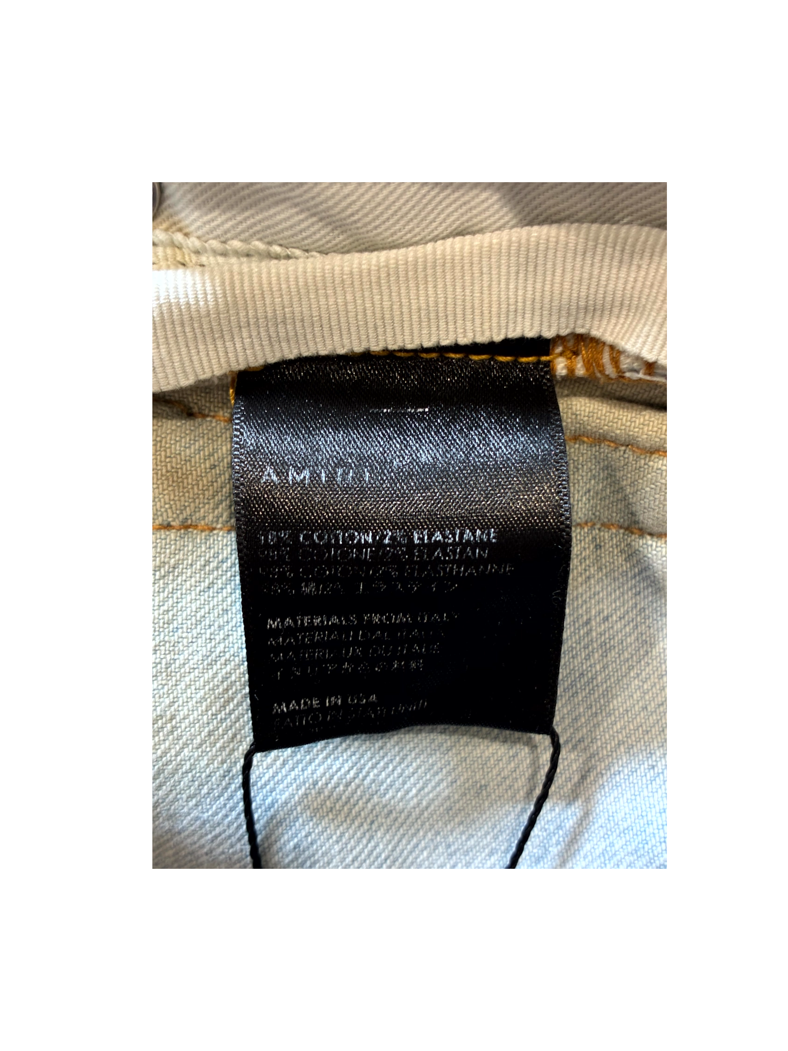 Amiri MX2 Light Wash, Black & White Paisley Jeans