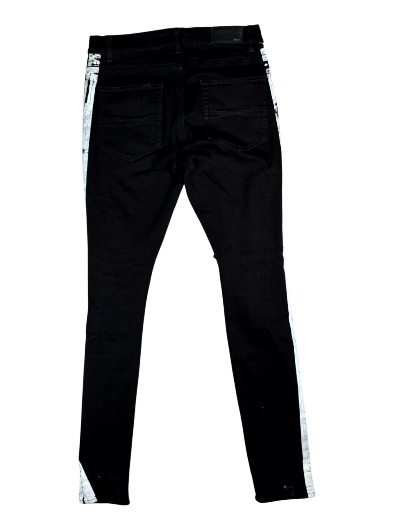 Amiri Stripe Used Jeans Black & White Jeans