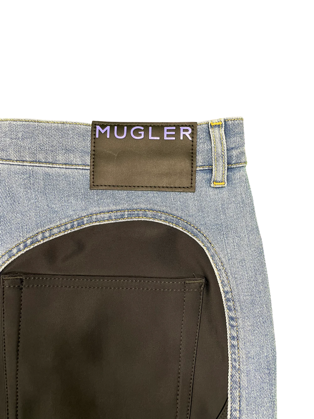 H&M Mugler Blue & Black Jeans