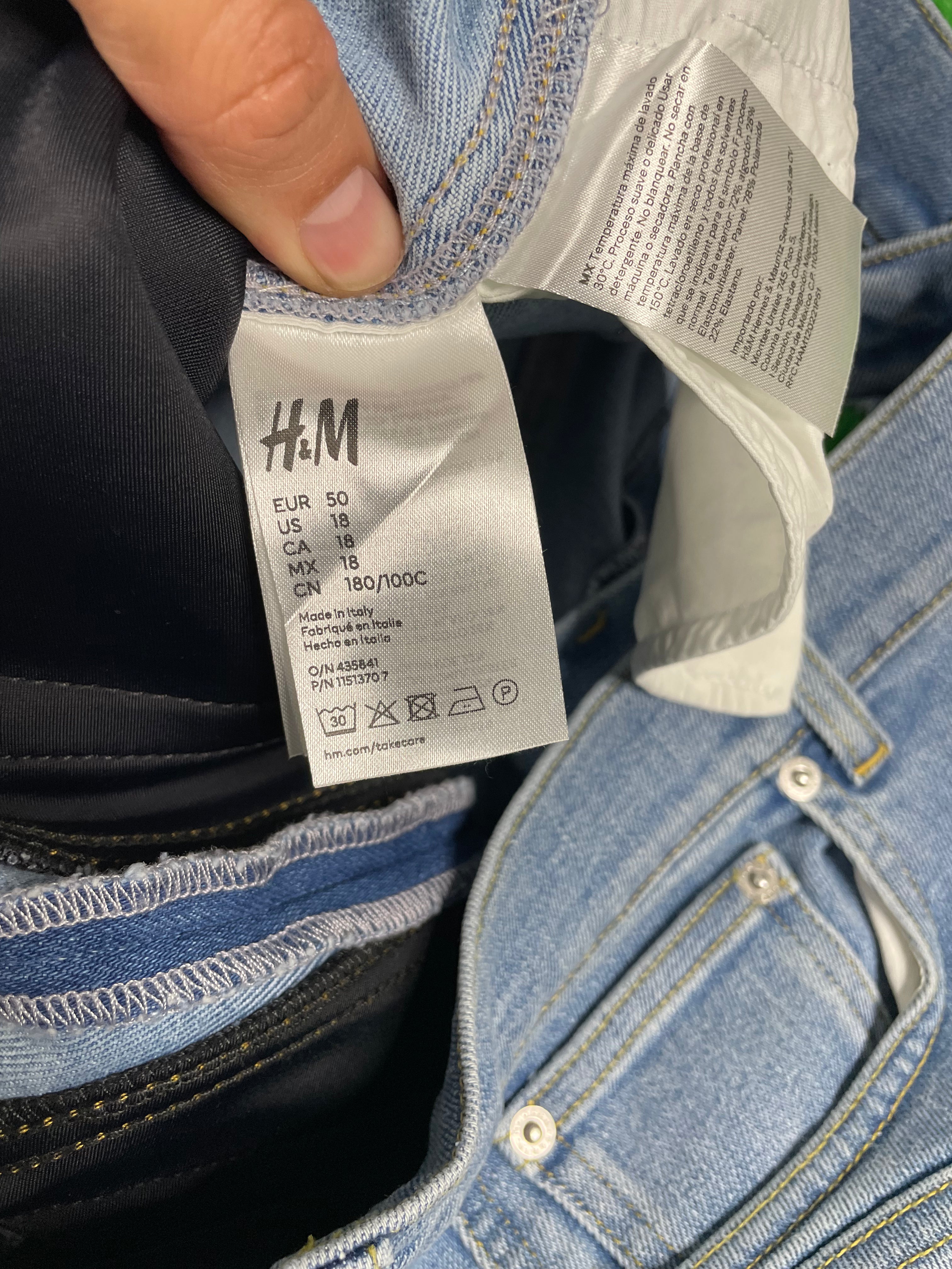H&M Mugler Blue & Black Jeans