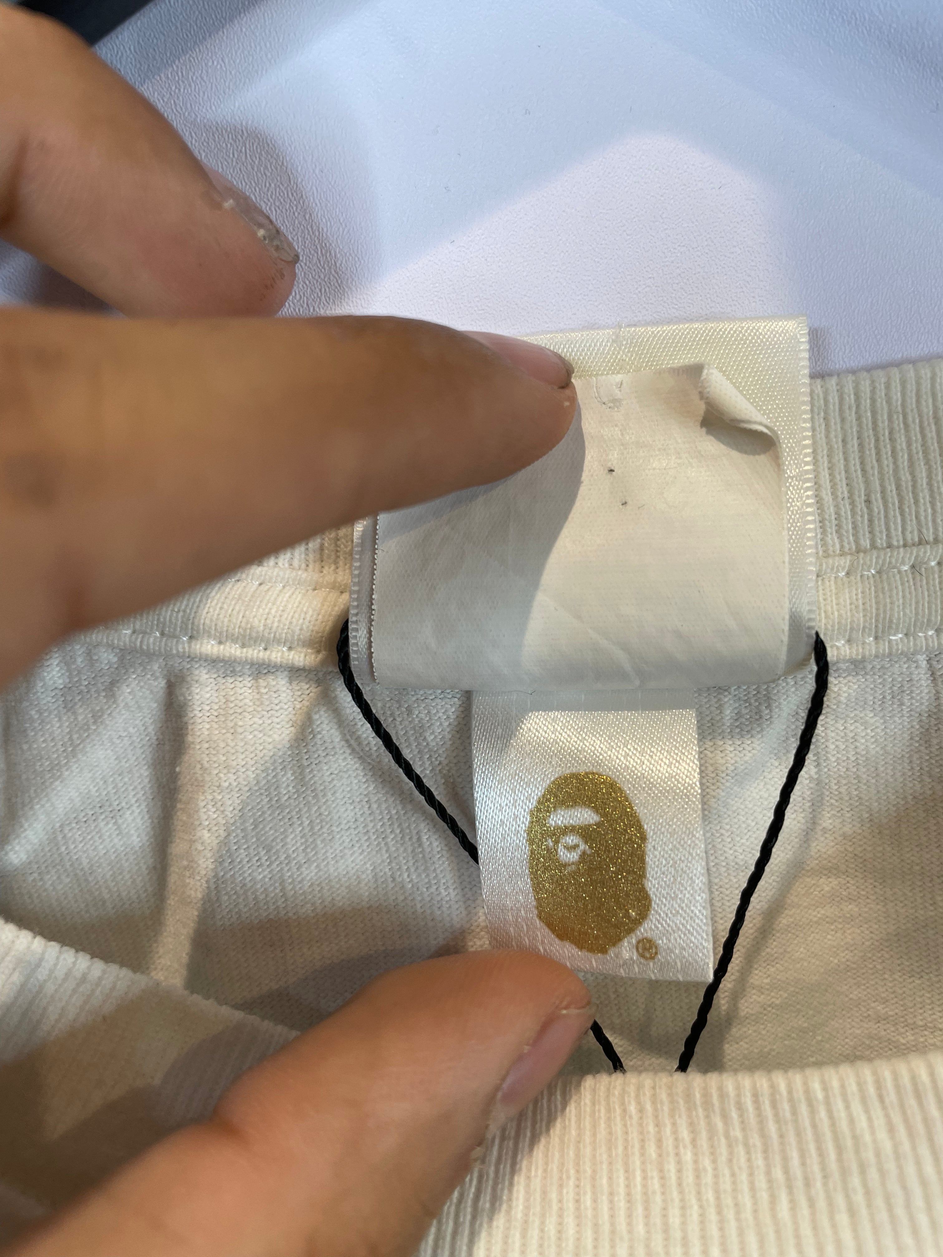 BAPE Zip Shark Tee White Multi Camo Used Large