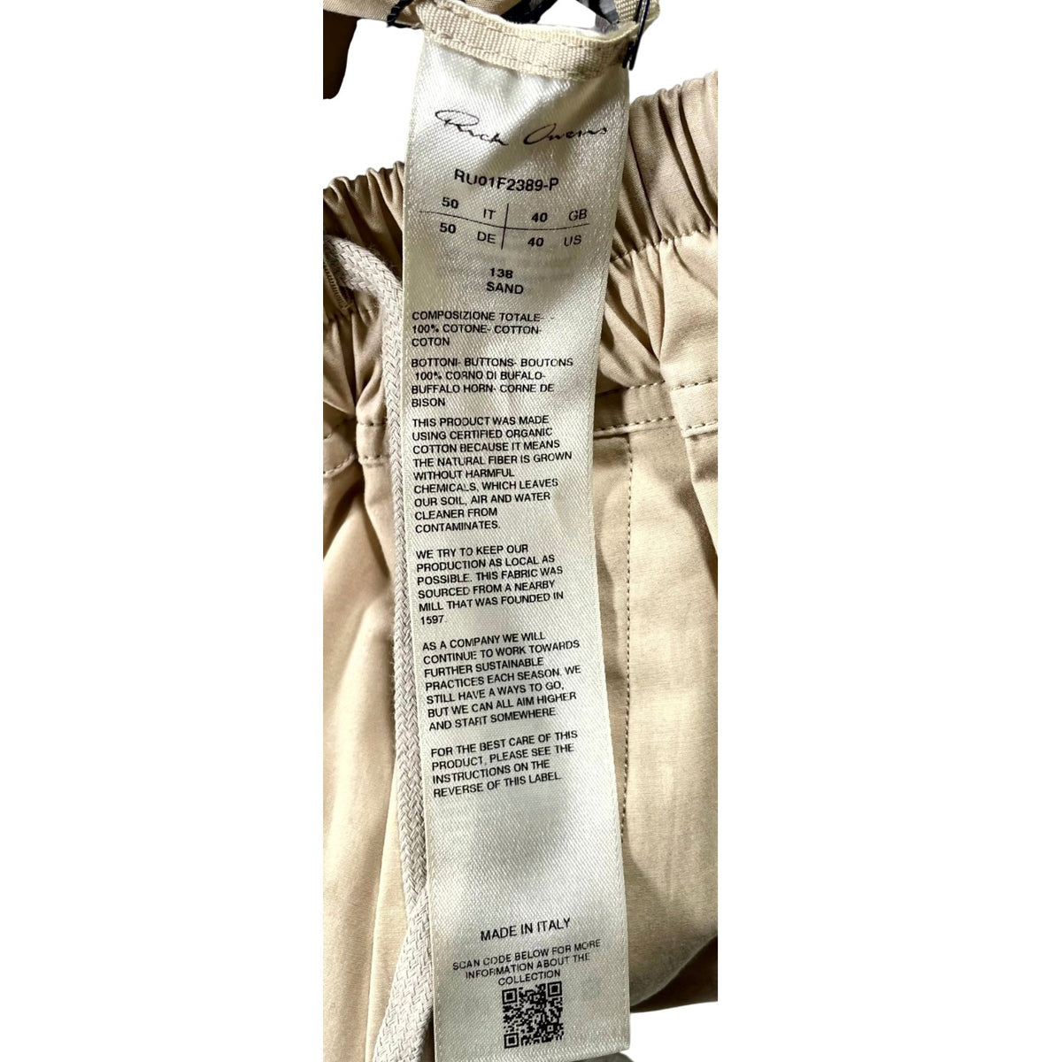 Rick Owens Cargo Pods Sand Shorts