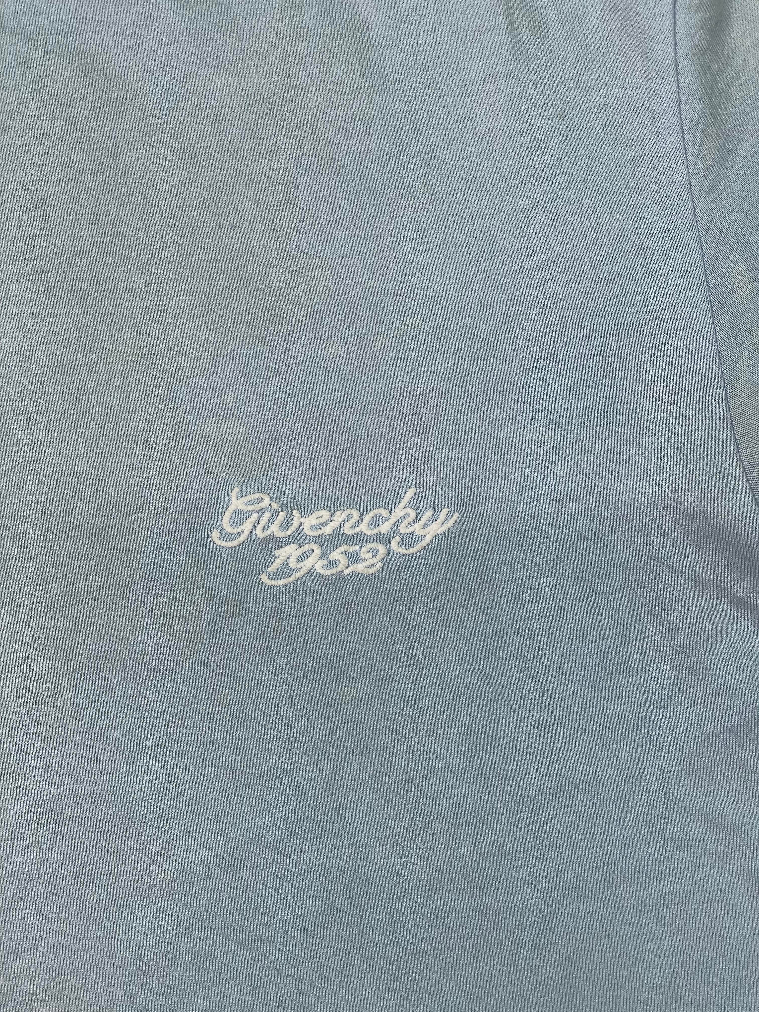 Givenchy Script Logo Baby Blue Tee