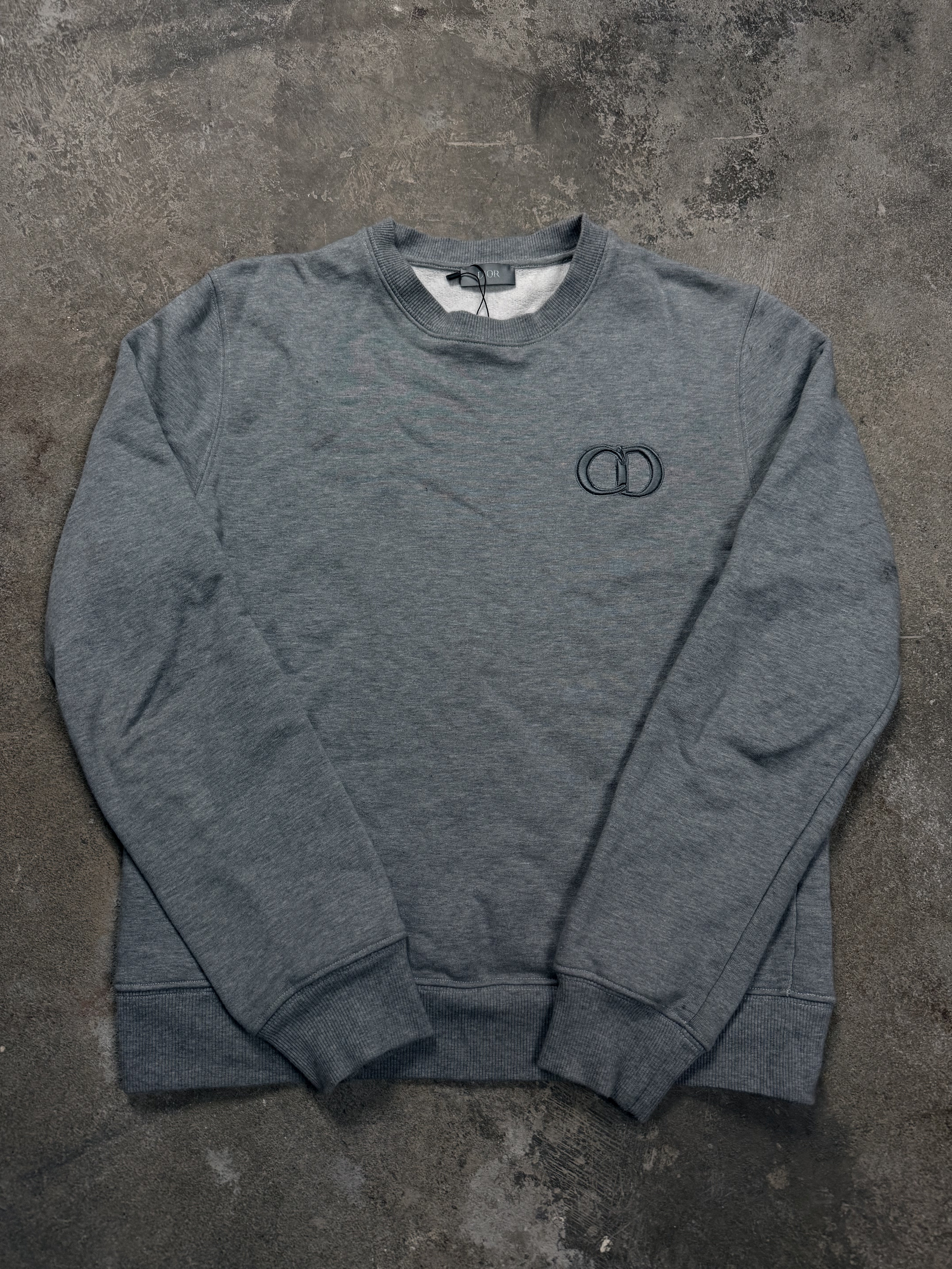 Dior CD Logo Crewneck Grey Used Small