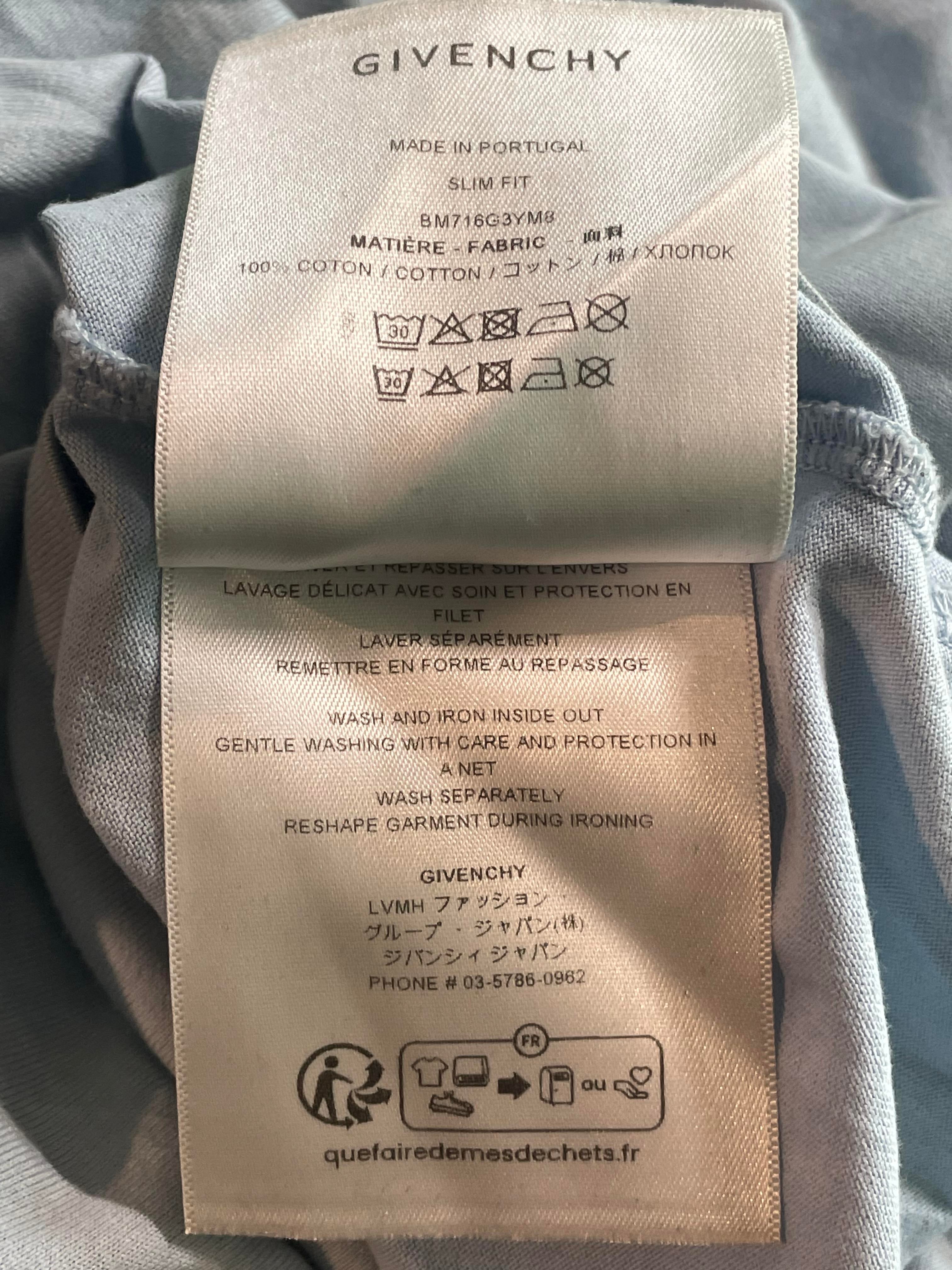 Givenchy Script Logo Baby Blue Tee