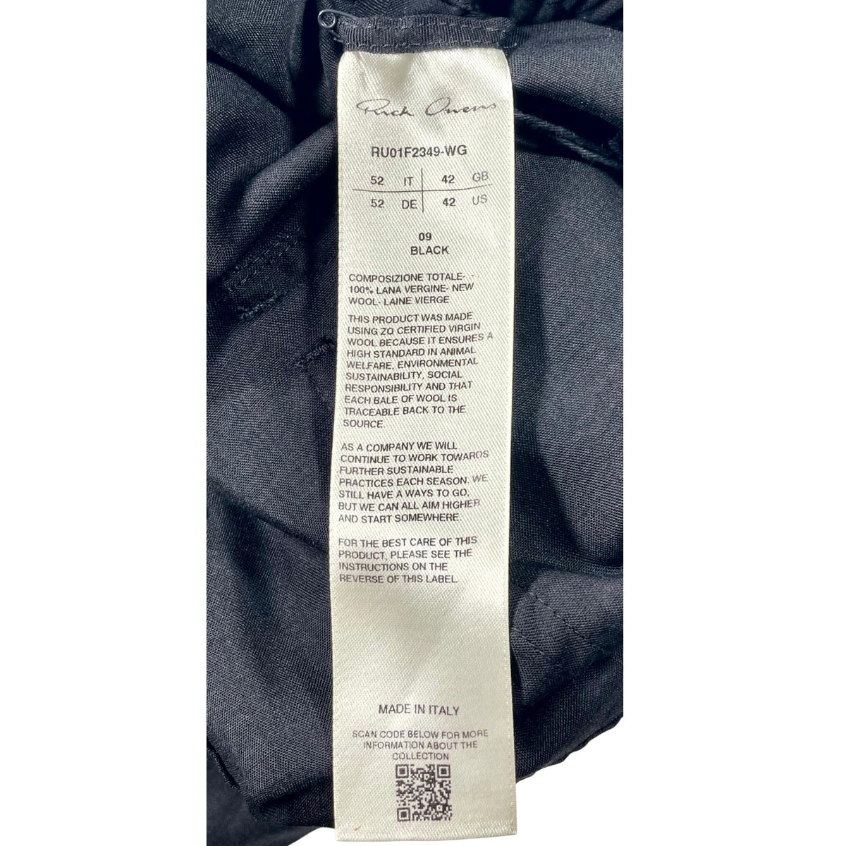 Rick Owens WG Bela Pods Black Shorts
