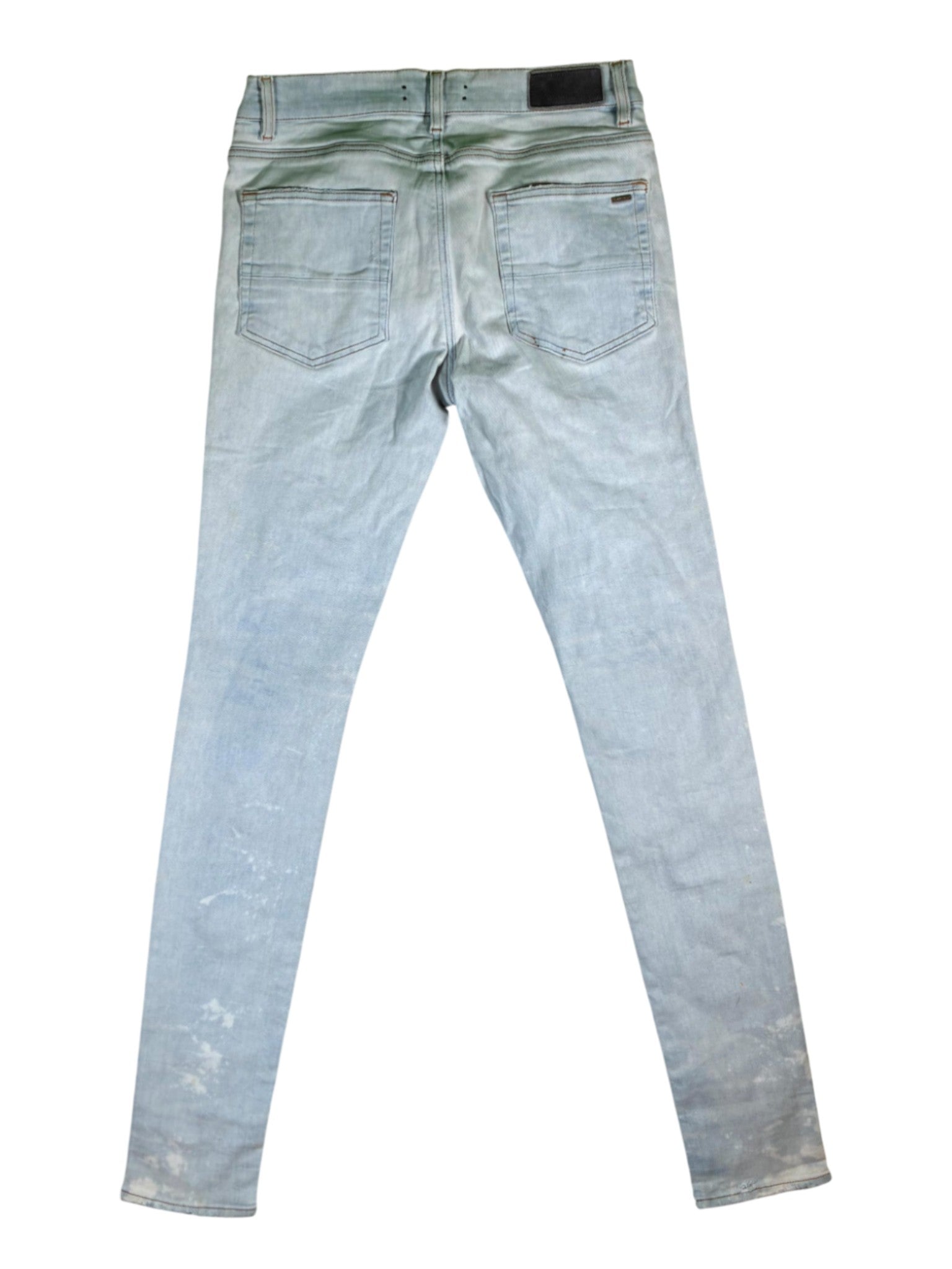 Amiri MX1 Patch Light Wash & White Jeans