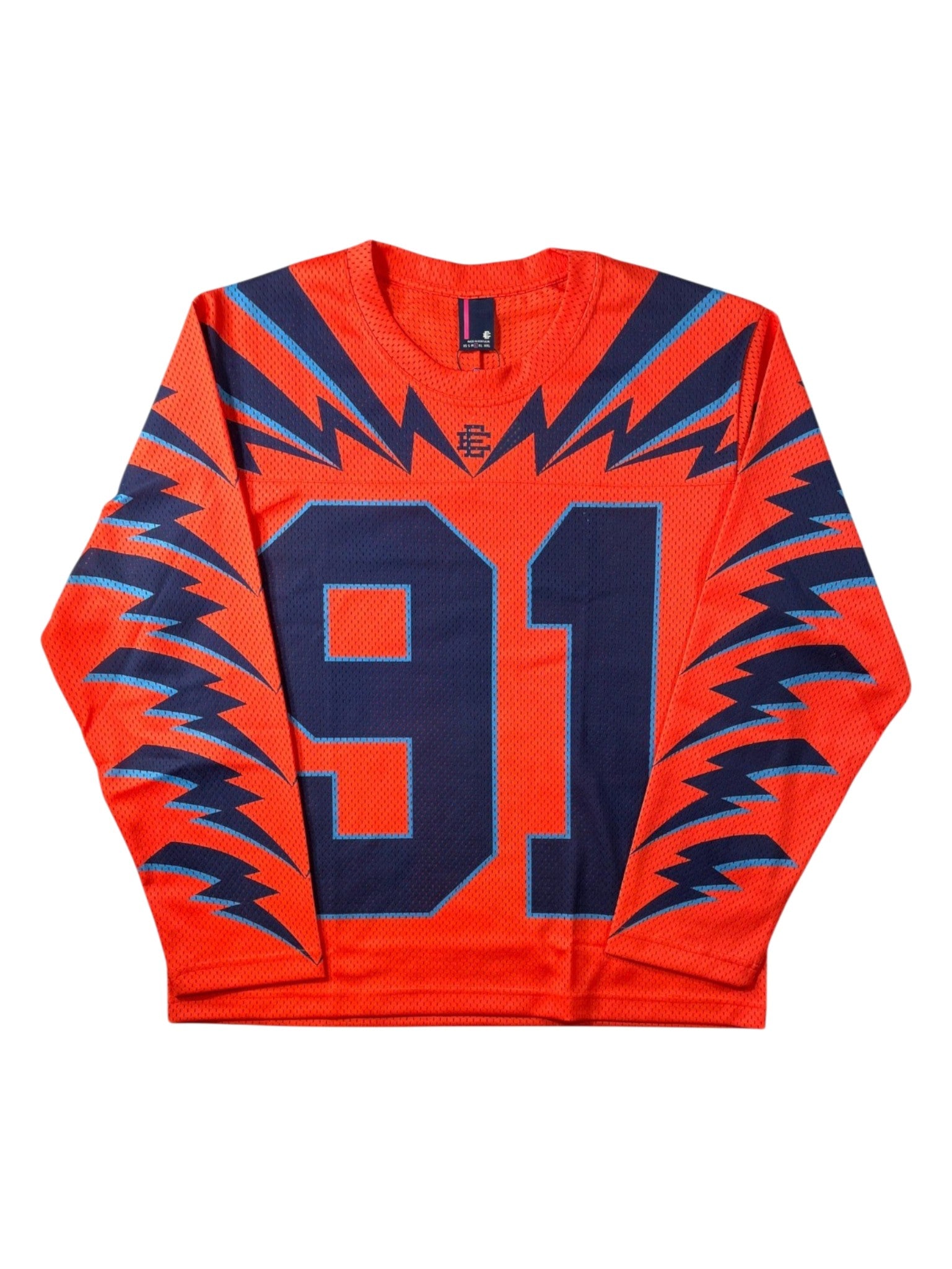 Eric Emanuel Sport Long Sleeve Orange & Navy Jersey