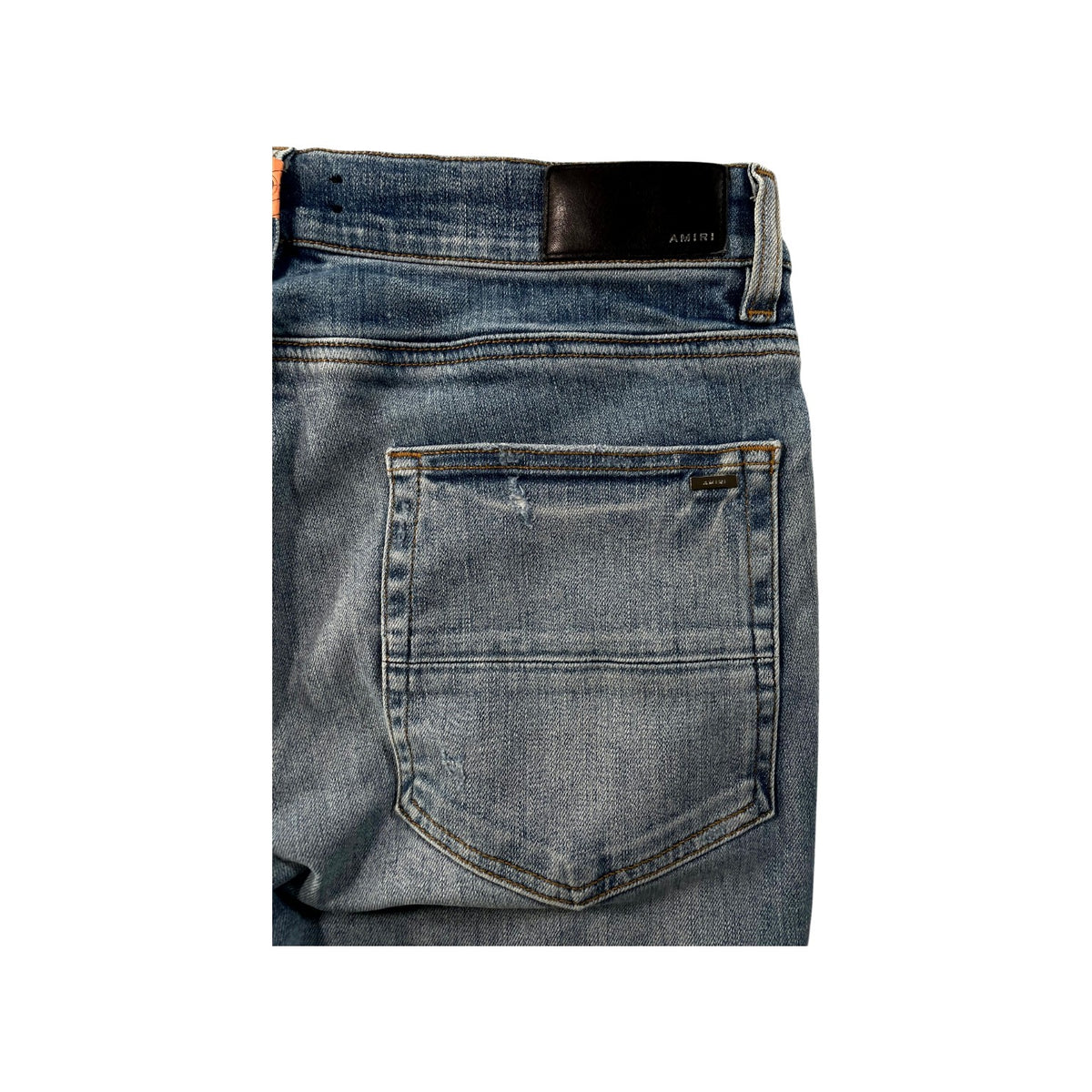Amiri "MX2" Honey Comb Light Wash & Yellow Jeans
