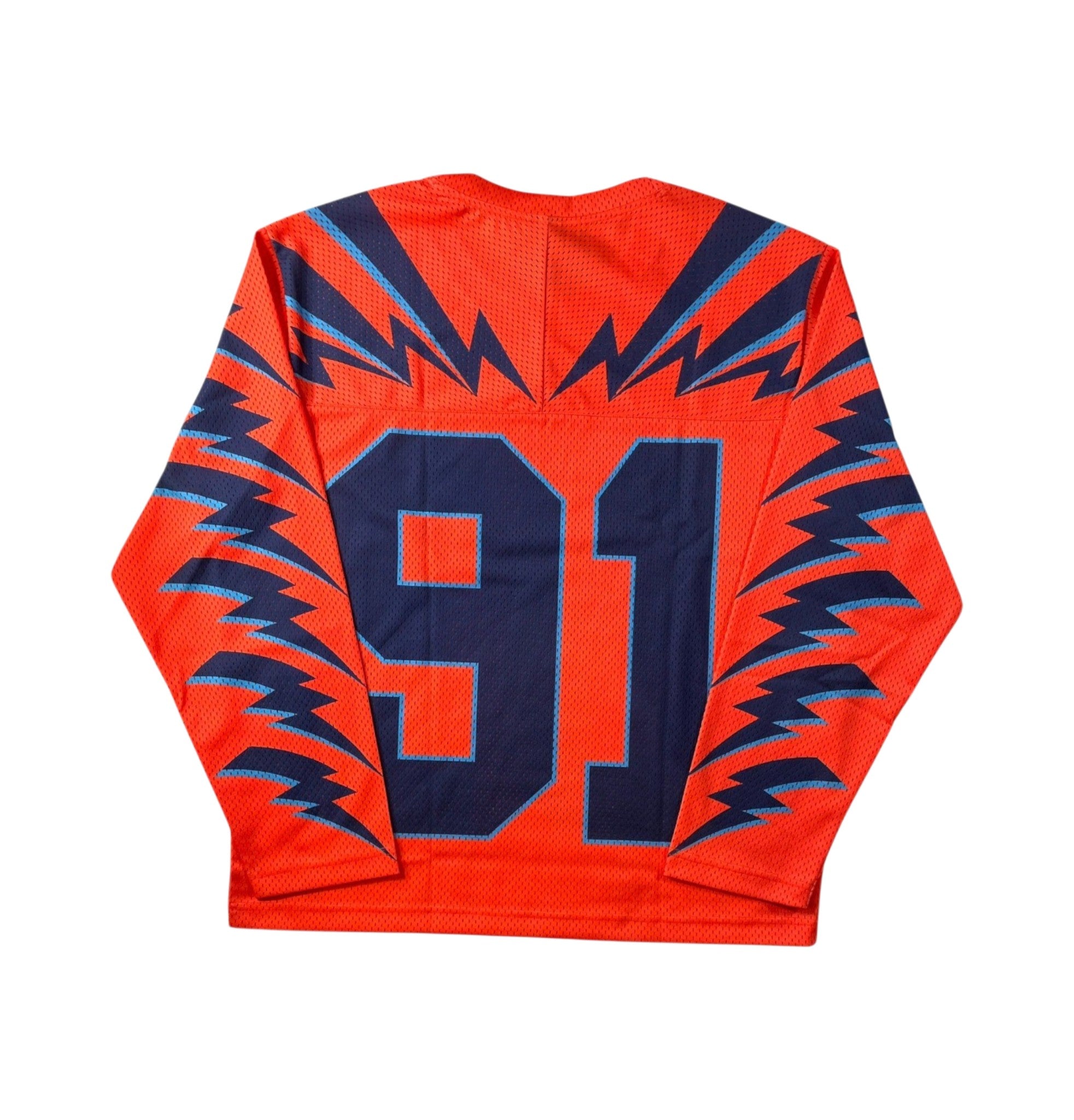 Eric Emanuel Sport Long Sleeve Orange & Navy Jersey