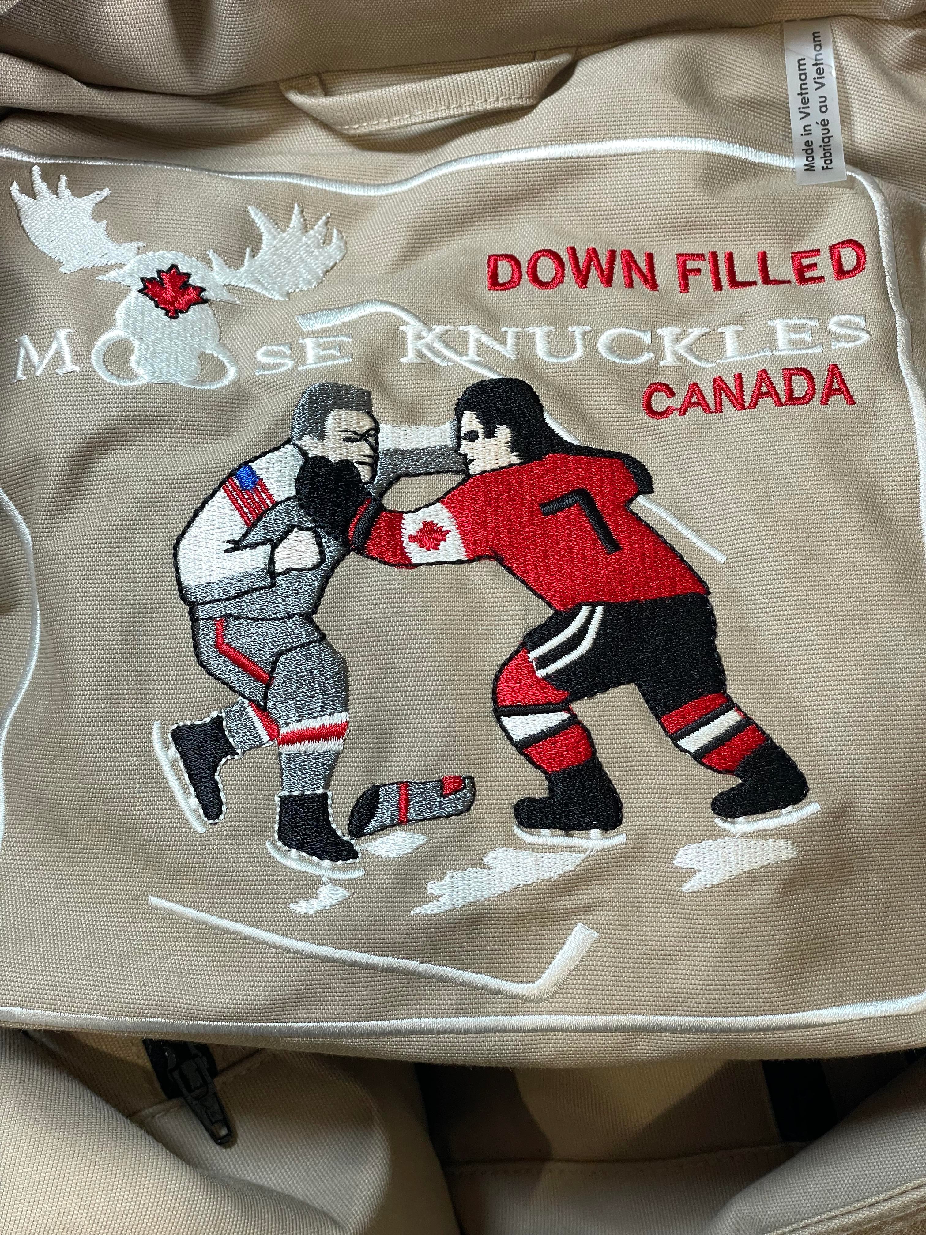 Moose Knuckles Tan Bomber Jacket