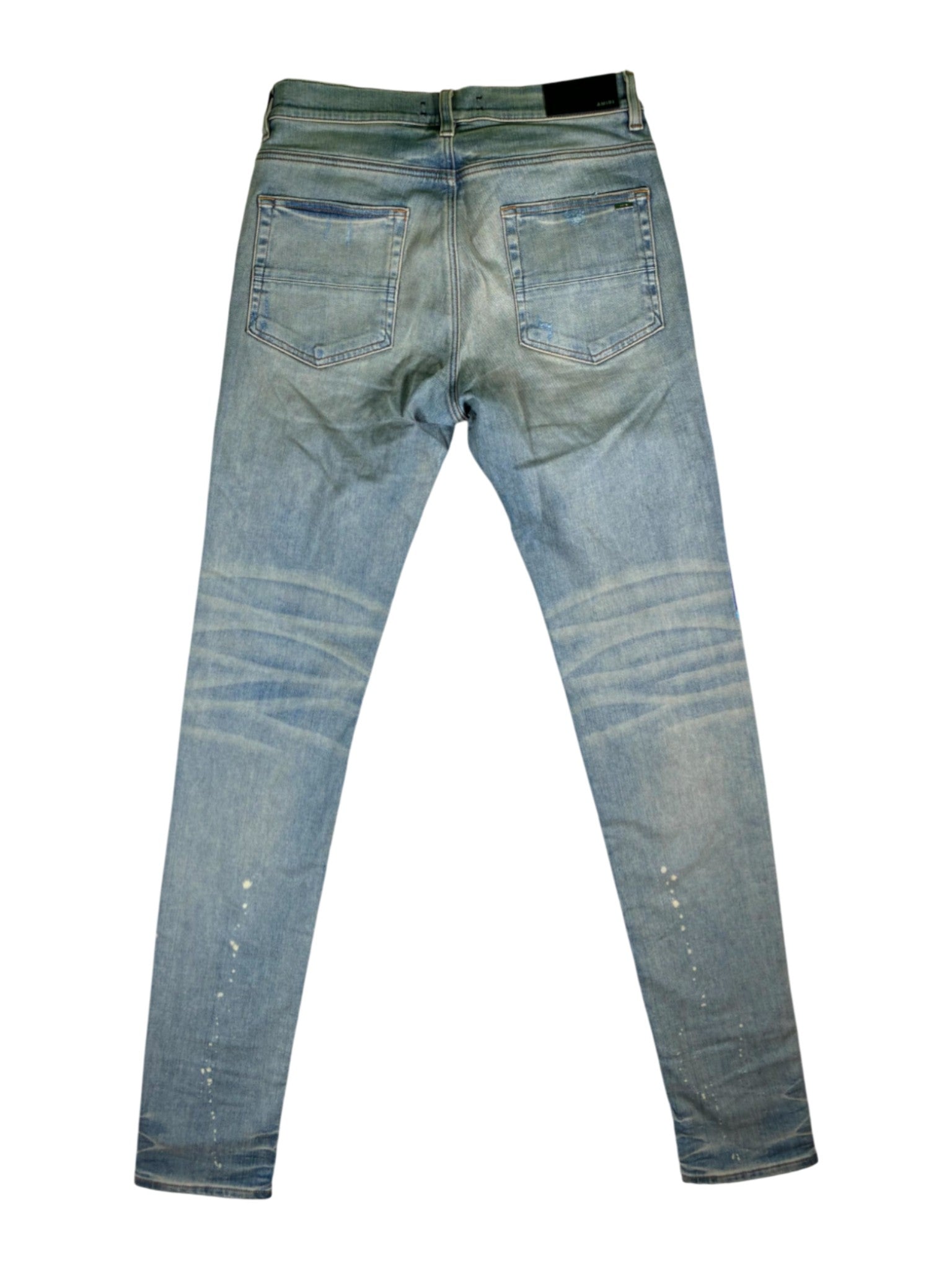 Amiri Paint Drip Light Wash Jeans