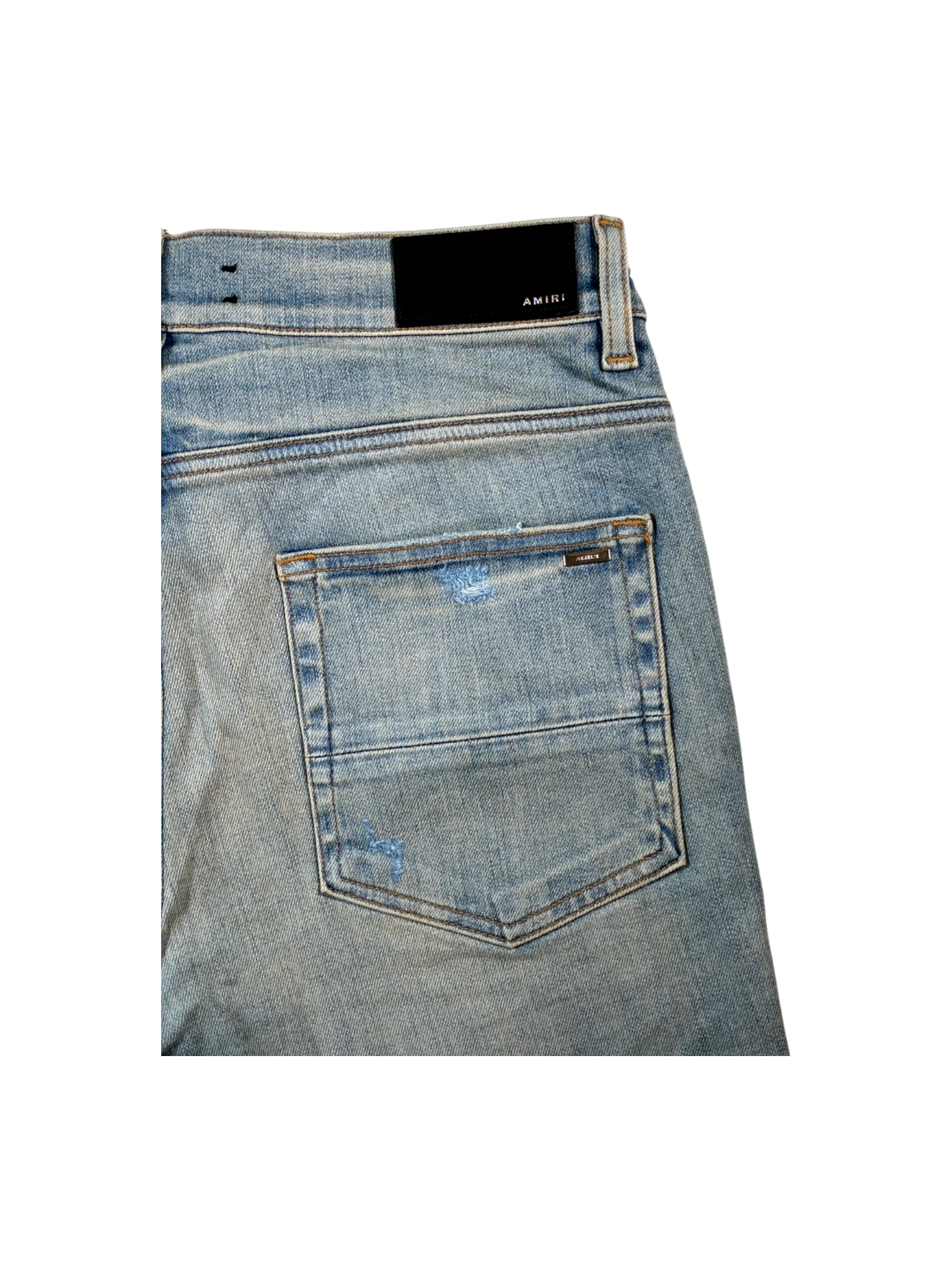 Amiri Paint Drip Light Wash Jeans