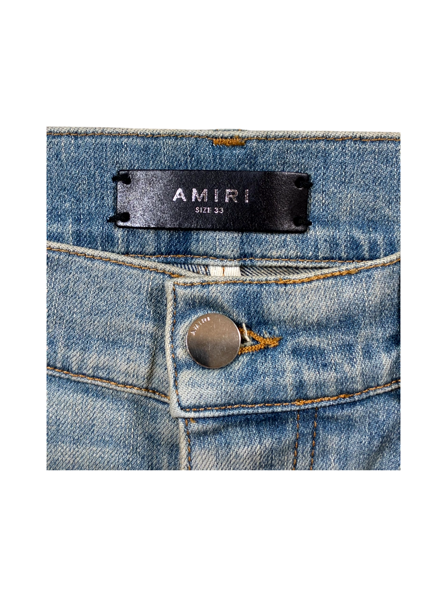 Amiri Paint Drip Light Wash Jeans