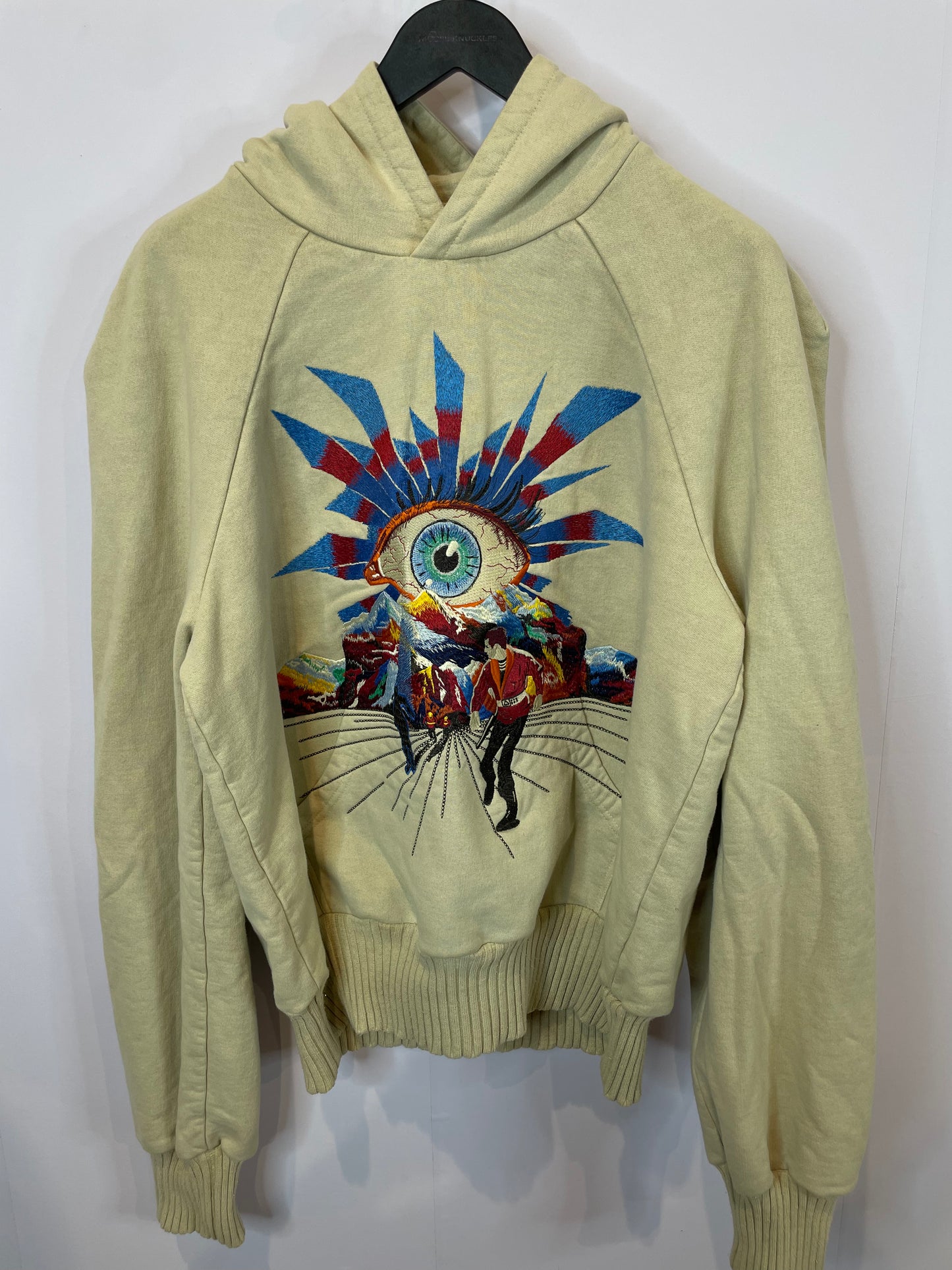 House Of Errors Eye Hoodie Cream Multi New Medium