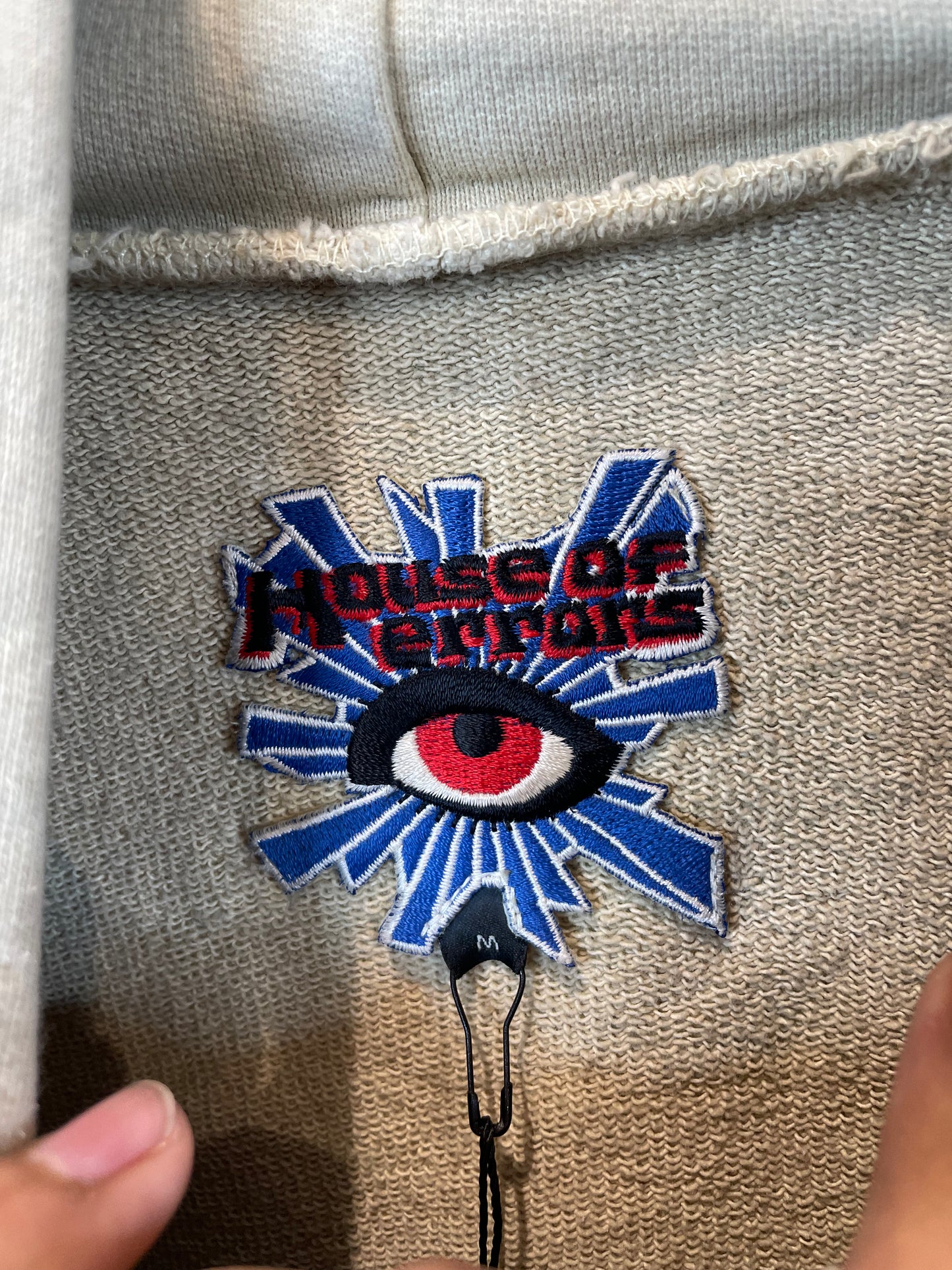House Of Errors Eye Hoodie Cream Multi New Medium