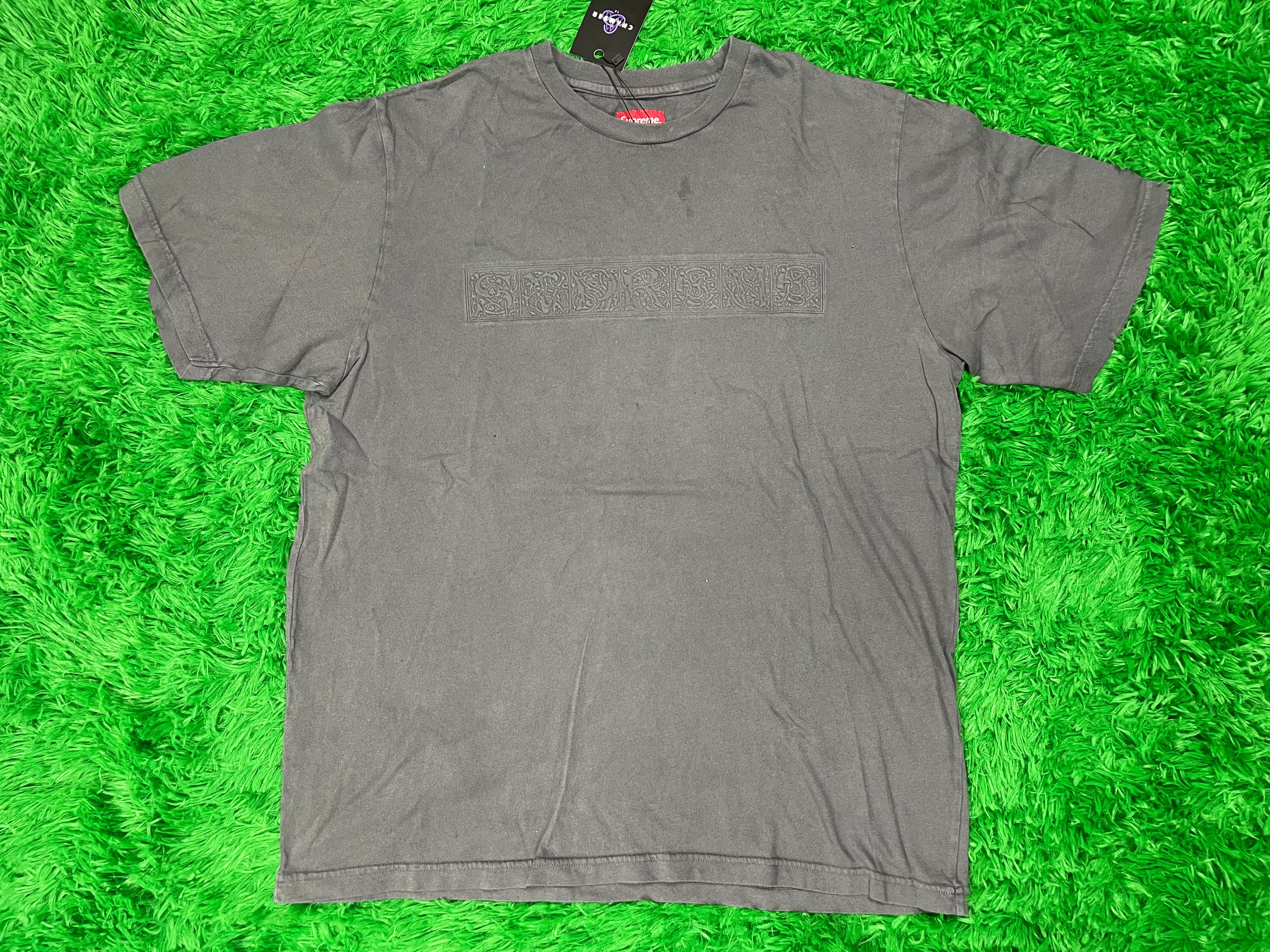 Supreme Tee grey embroded size:Large Used
