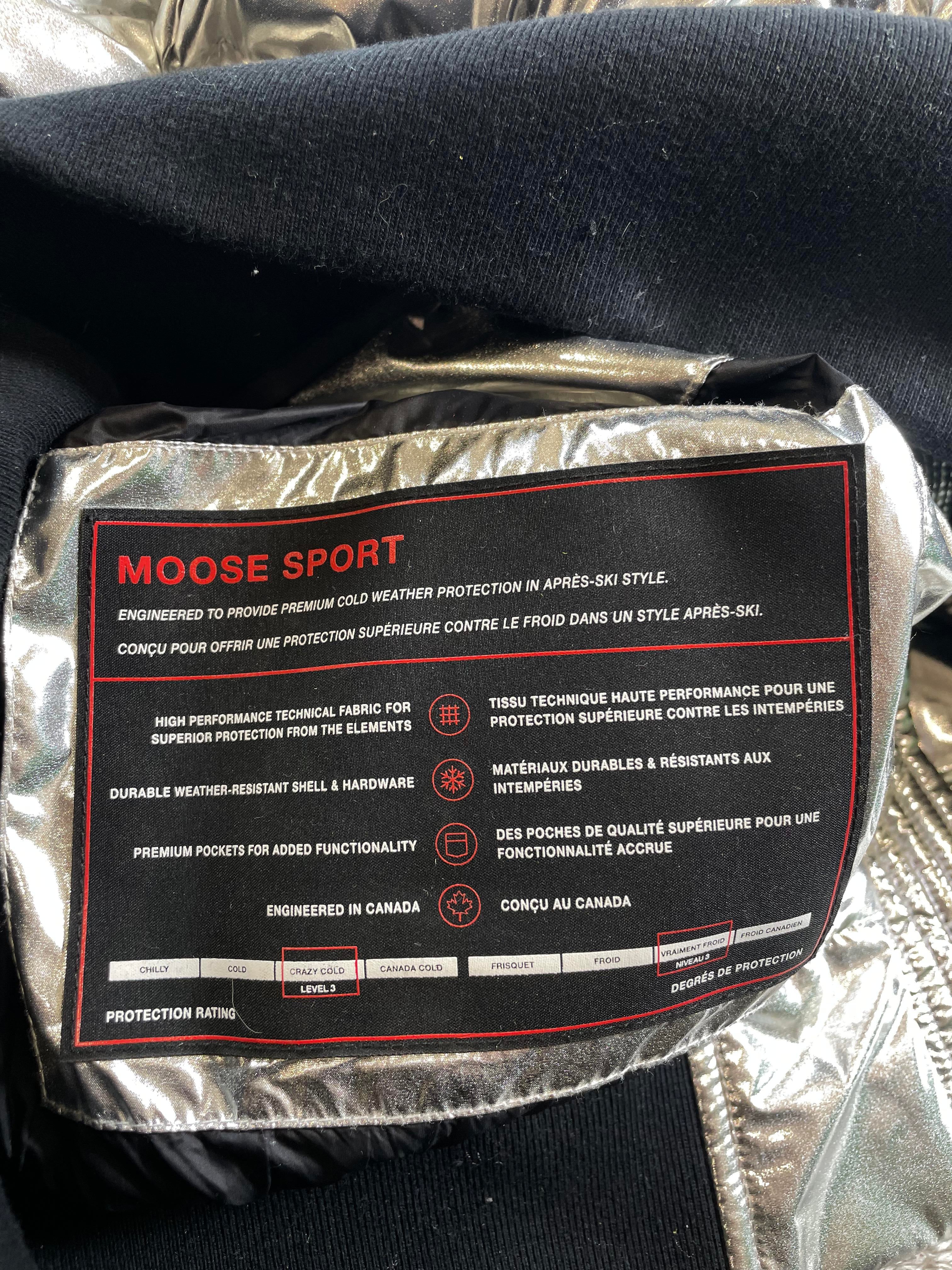 Moose Knuckles Silver Bomber Jacket