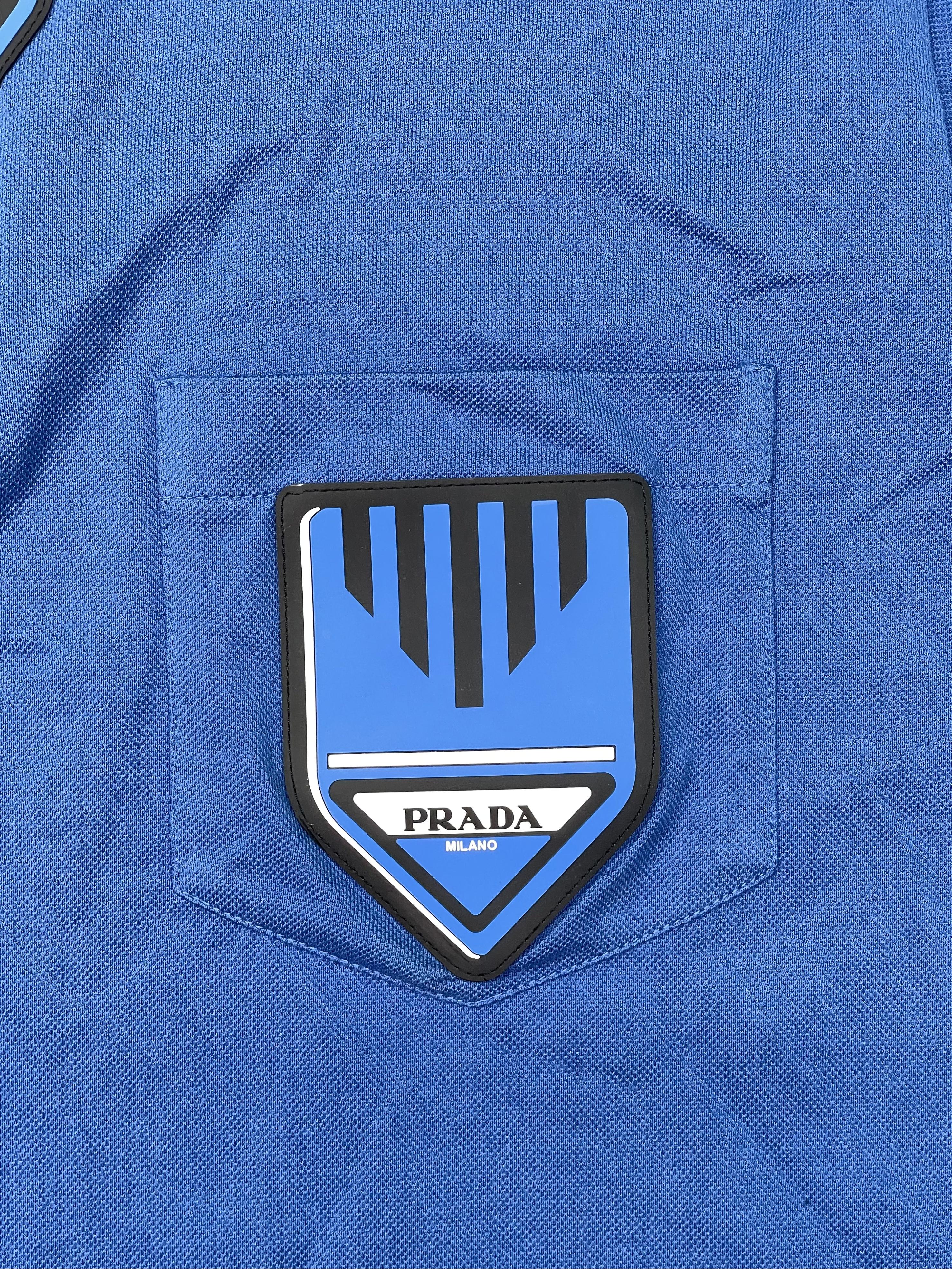 Prada Zip Polo Royal Blue
