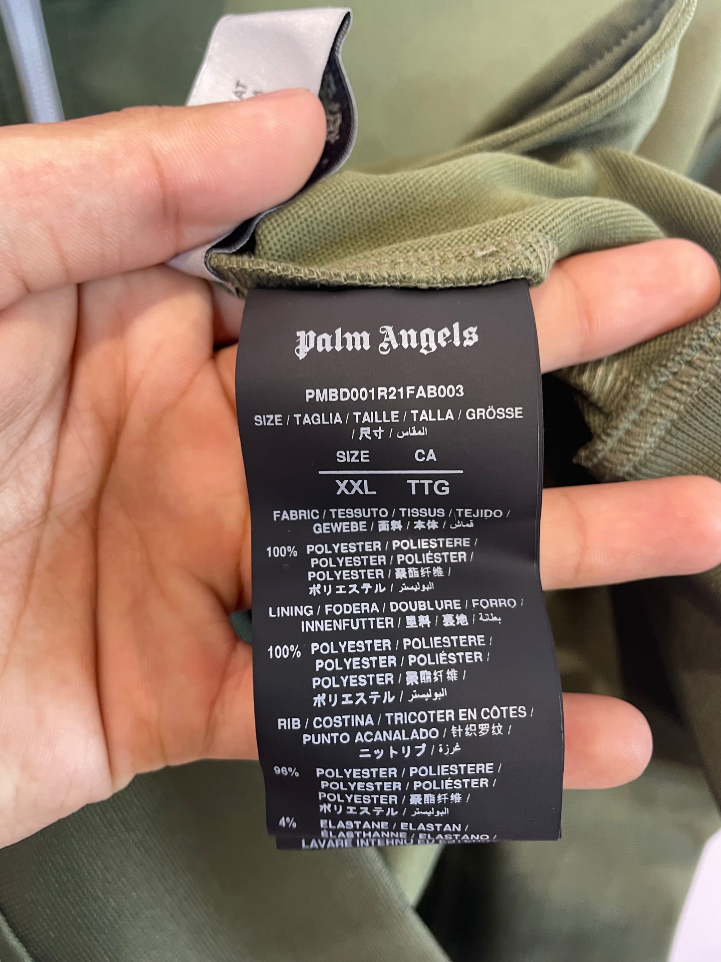 Palm Angels Track Jacket Green Purple Used XXL