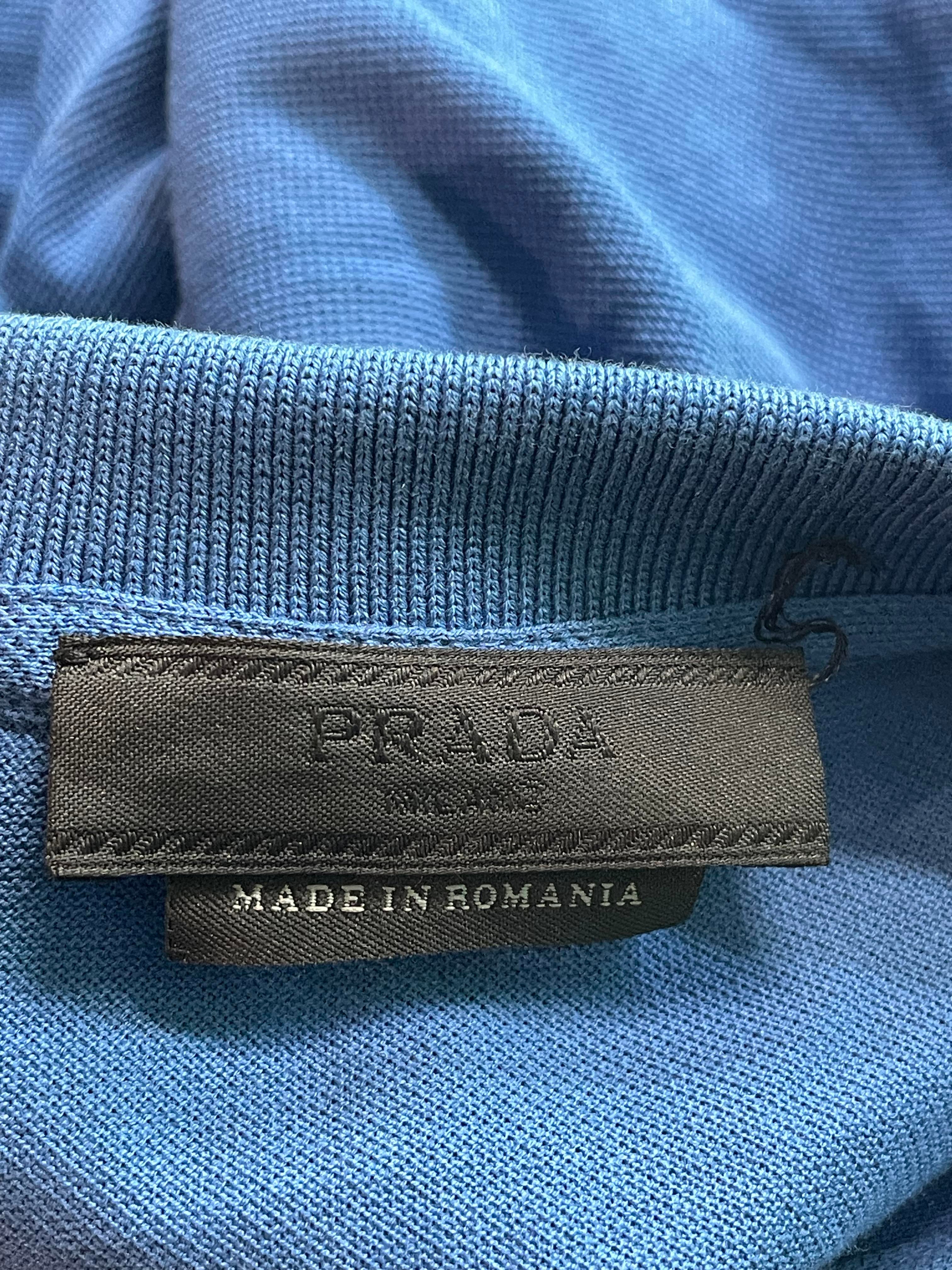 Prada Zip Polo Royal Blue