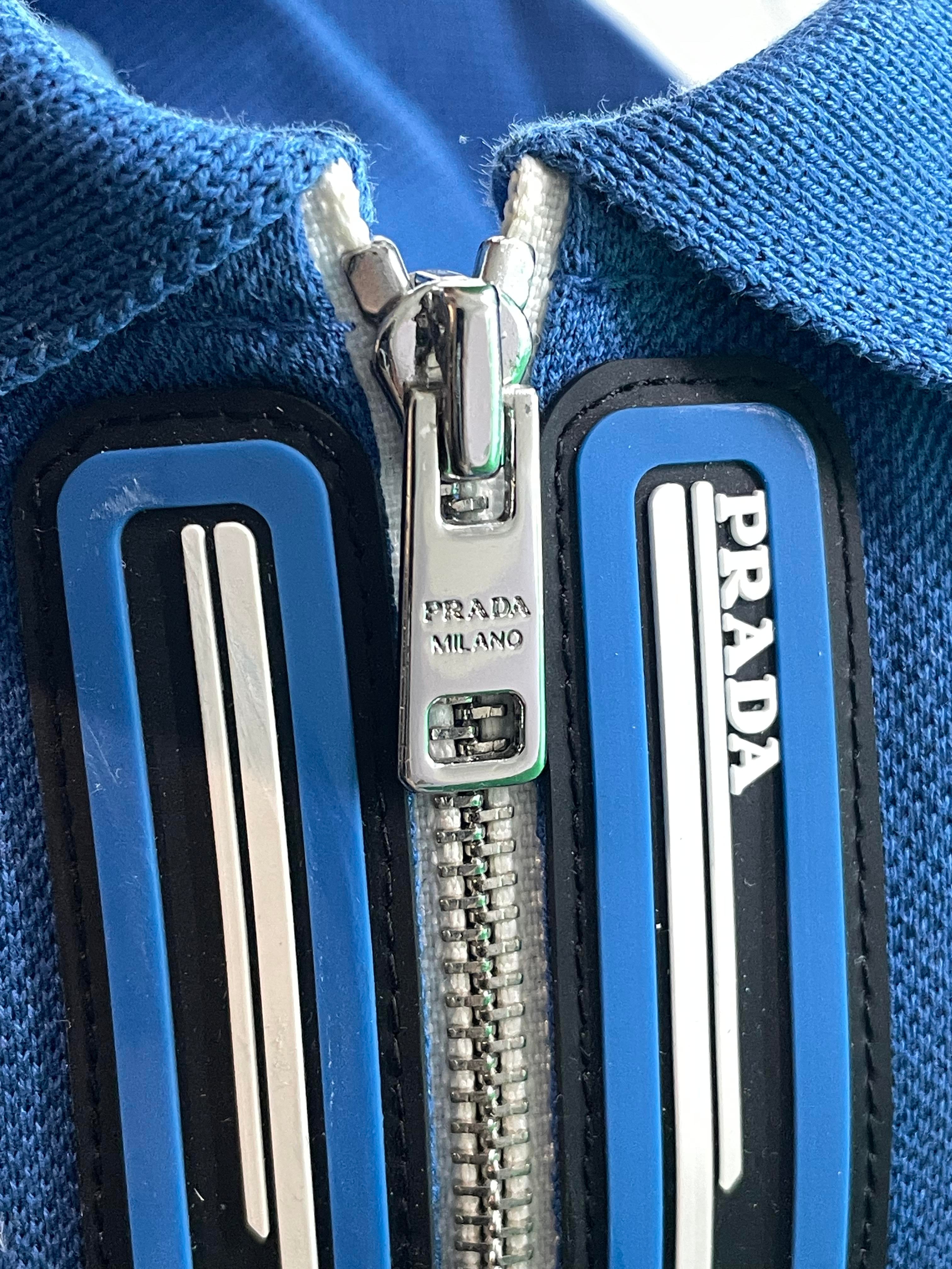 Prada Zip Polo Royal Blue