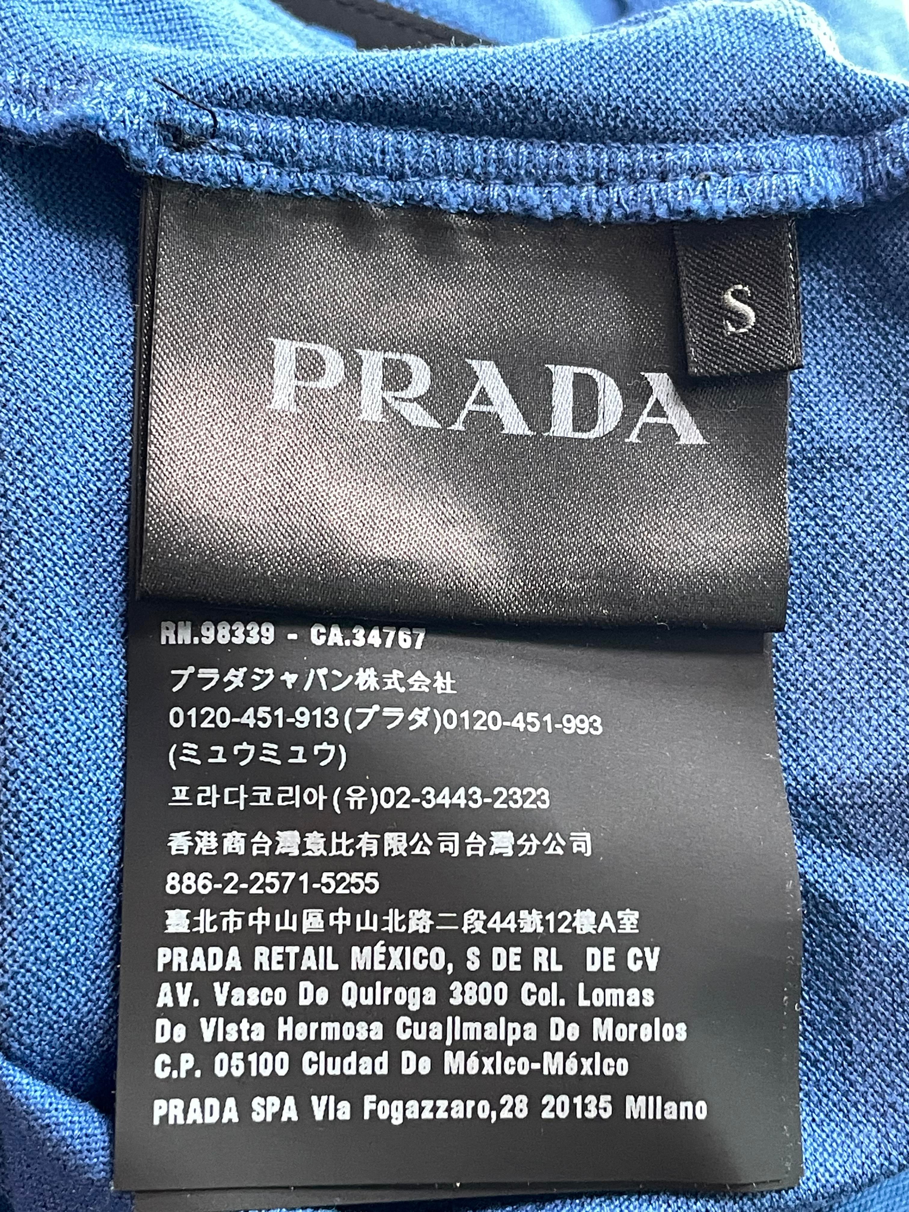 Prada Zip Polo Royal Blue