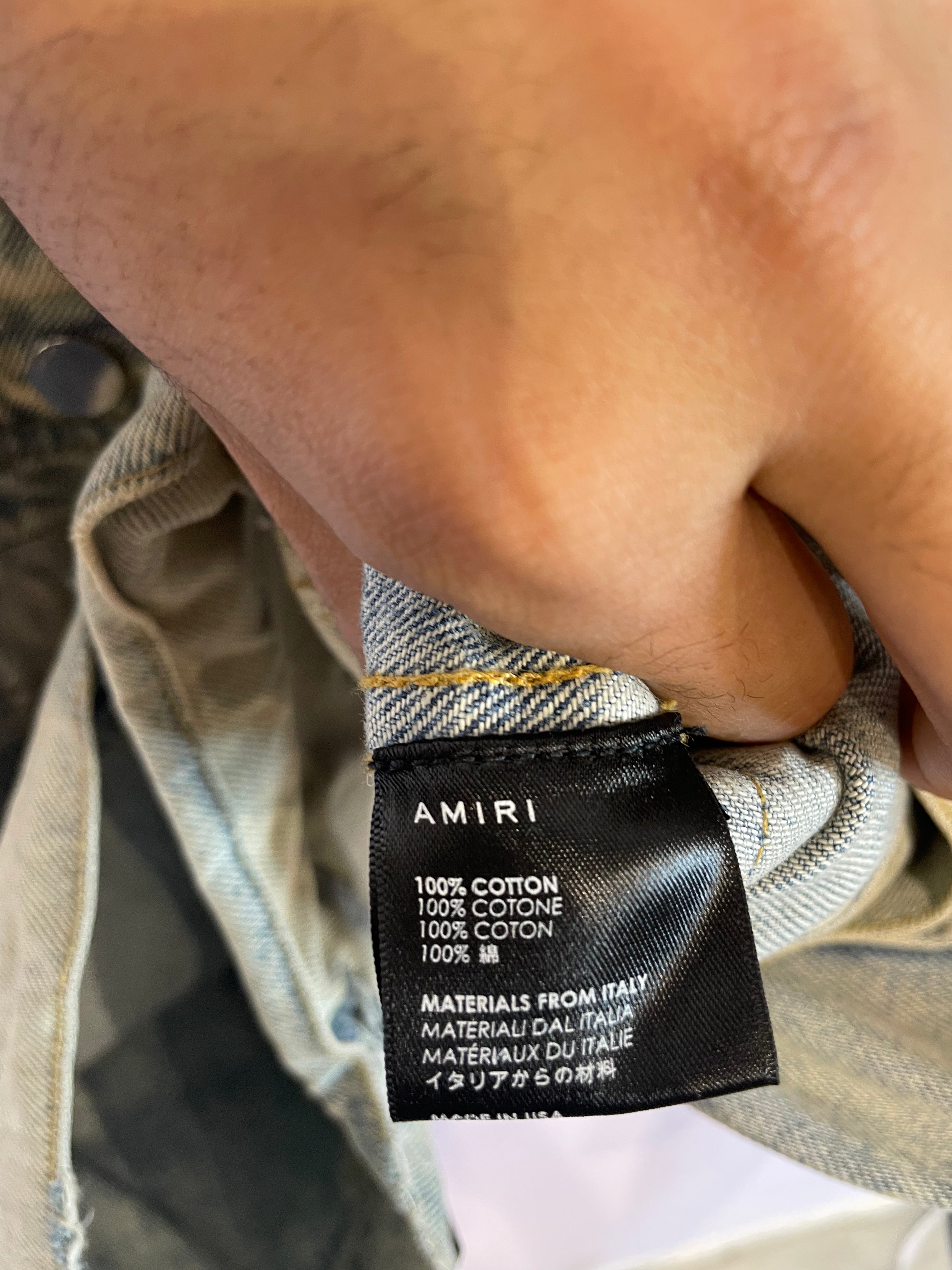 Amiri Distressed Jean Jacket Vintage Wash Used Medium