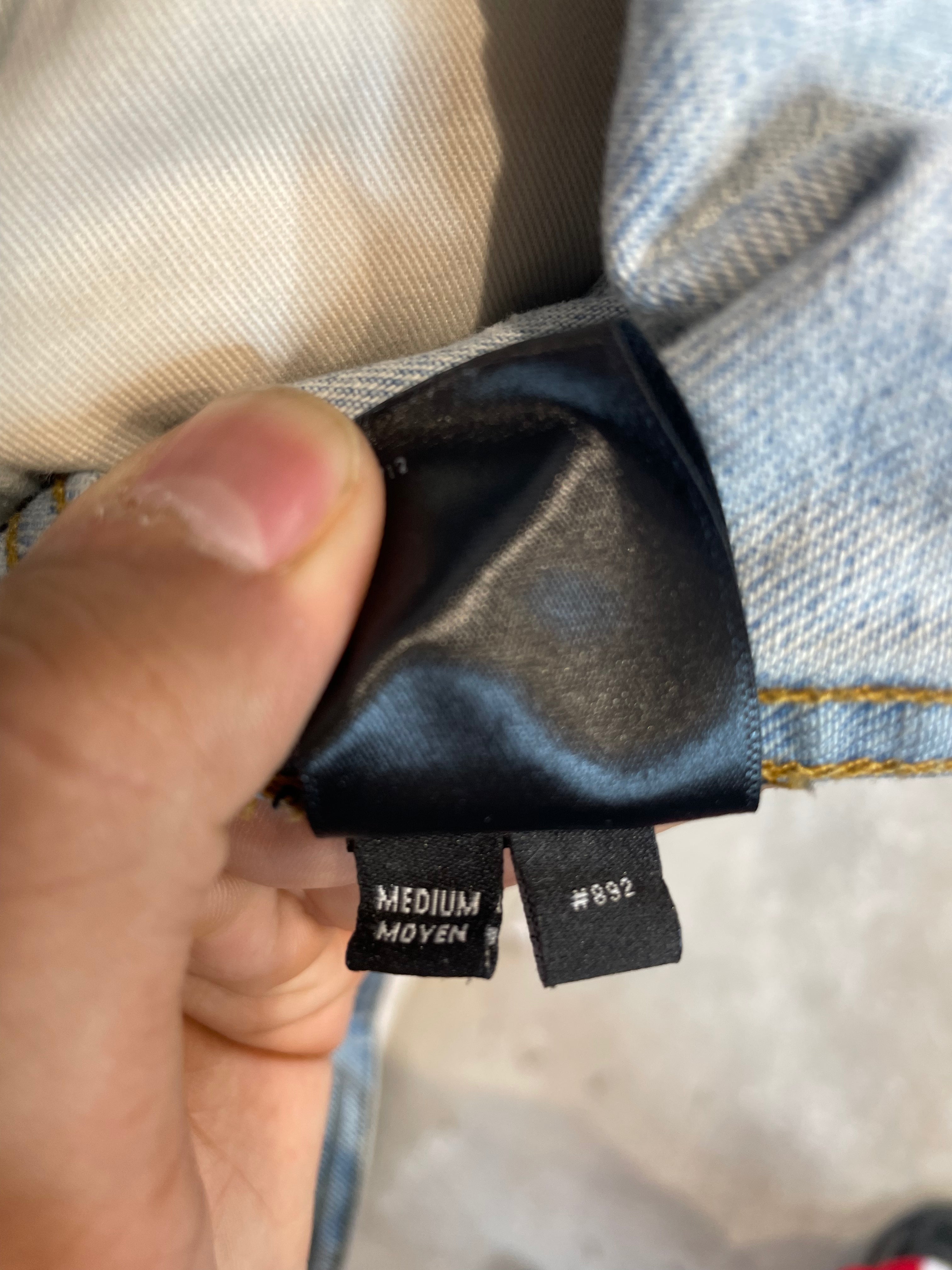 Amiri MX2 Jean Jacket Light Wash Marble Used Medium