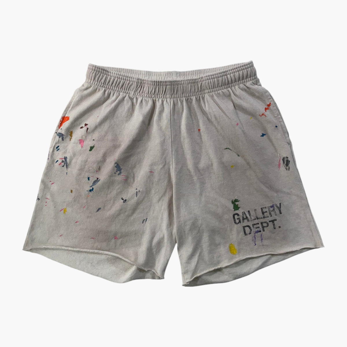 Gallery Dept. 'Insomnia Paint Splatter' White Shorts