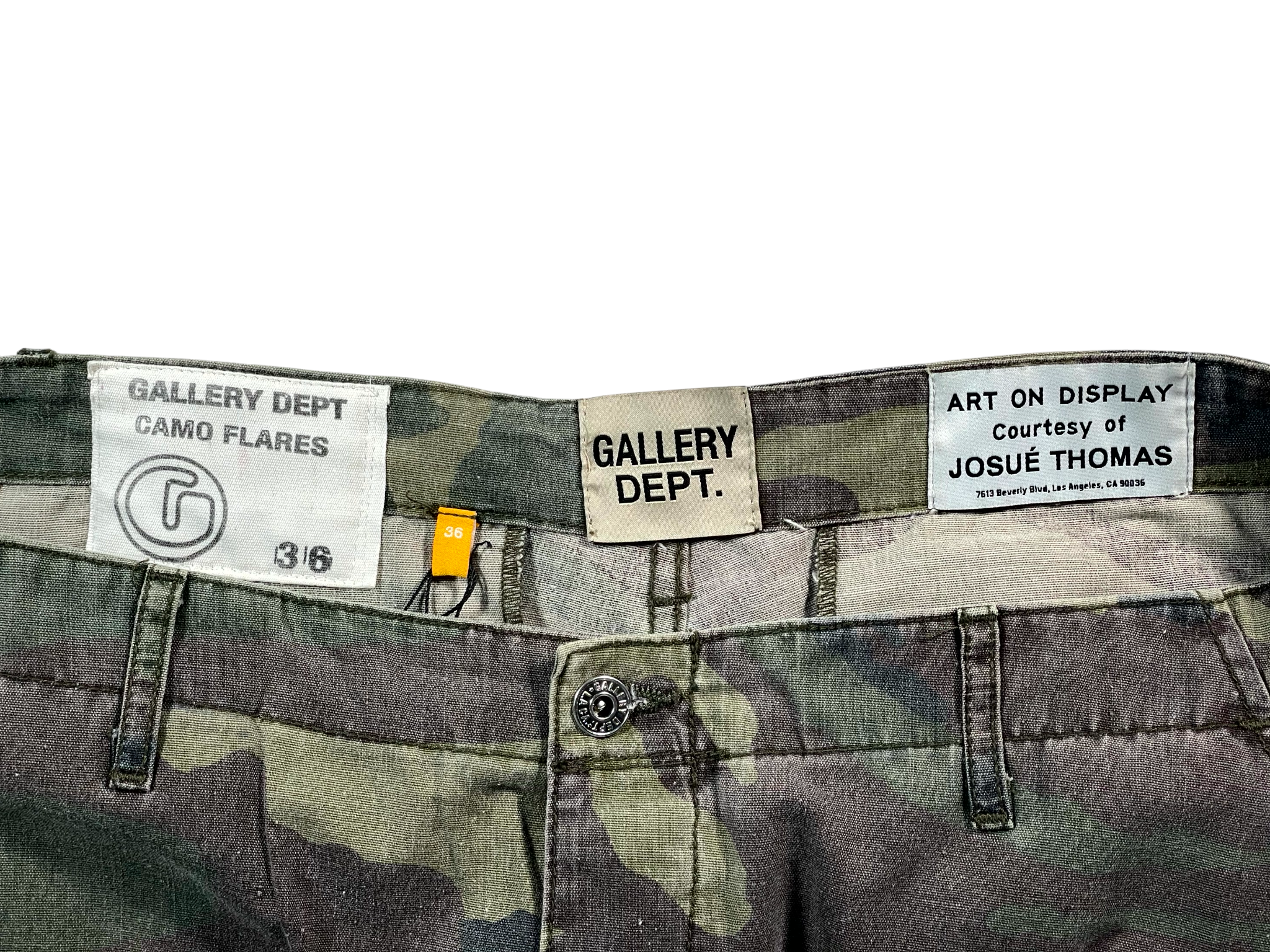 Gallery Dept Flare Splatter Camo Paint Cargo Pants