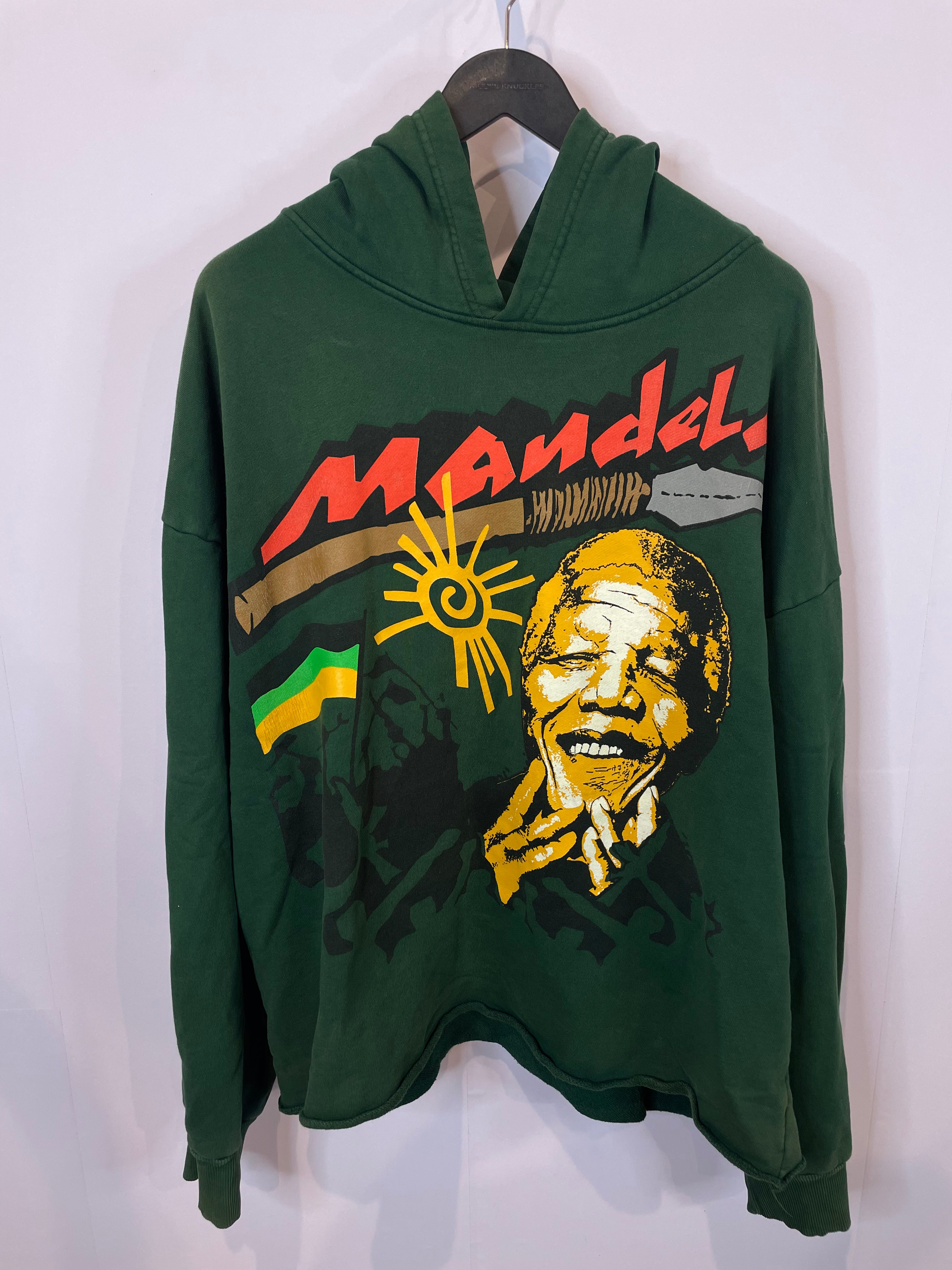 Barriers Mandela Hoodie Green Yellow Used XXL