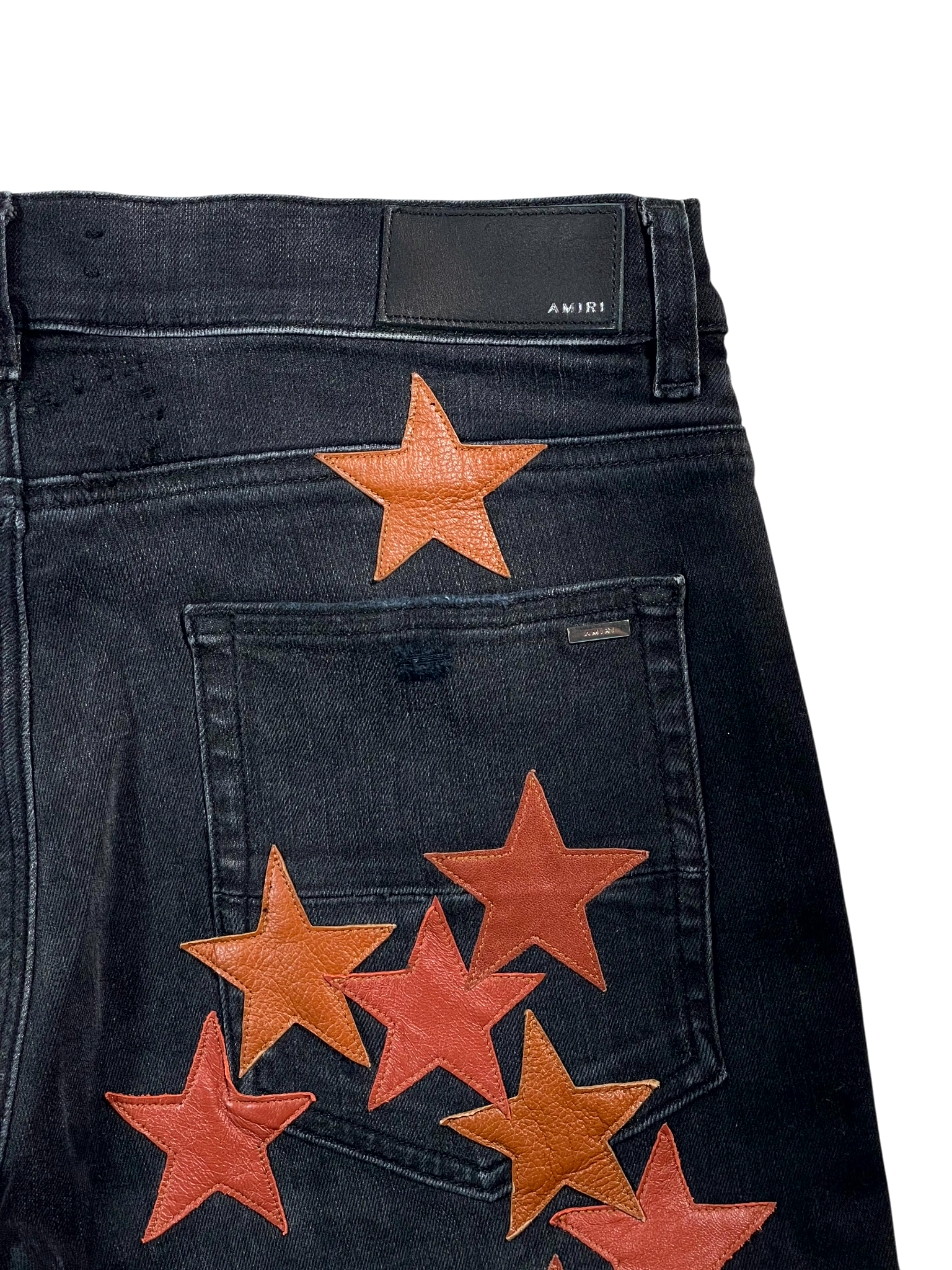 Amiri Chemist Rust Black & Orange Jeans
