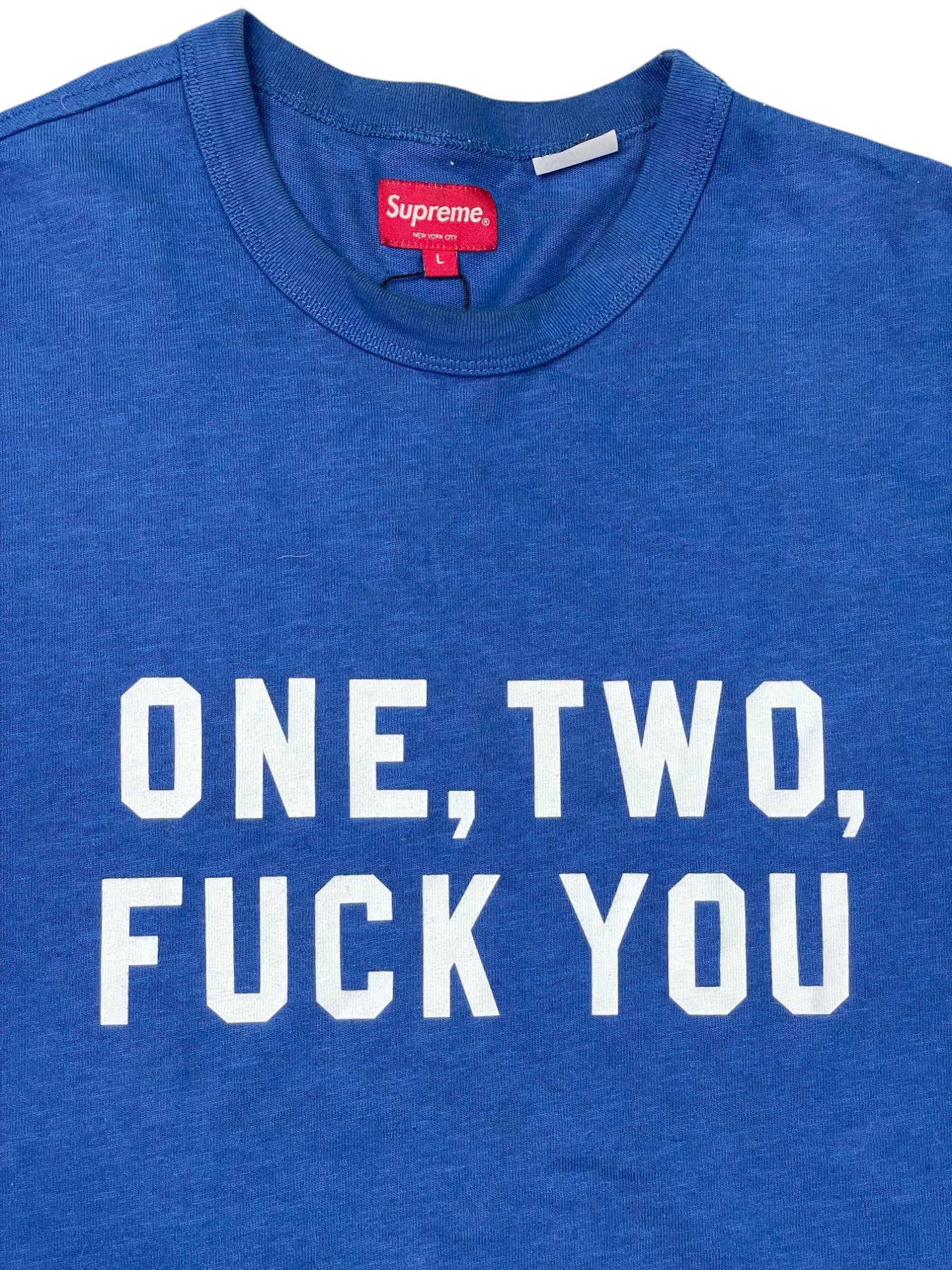 Supreme One Two F**k You Black & White Tee