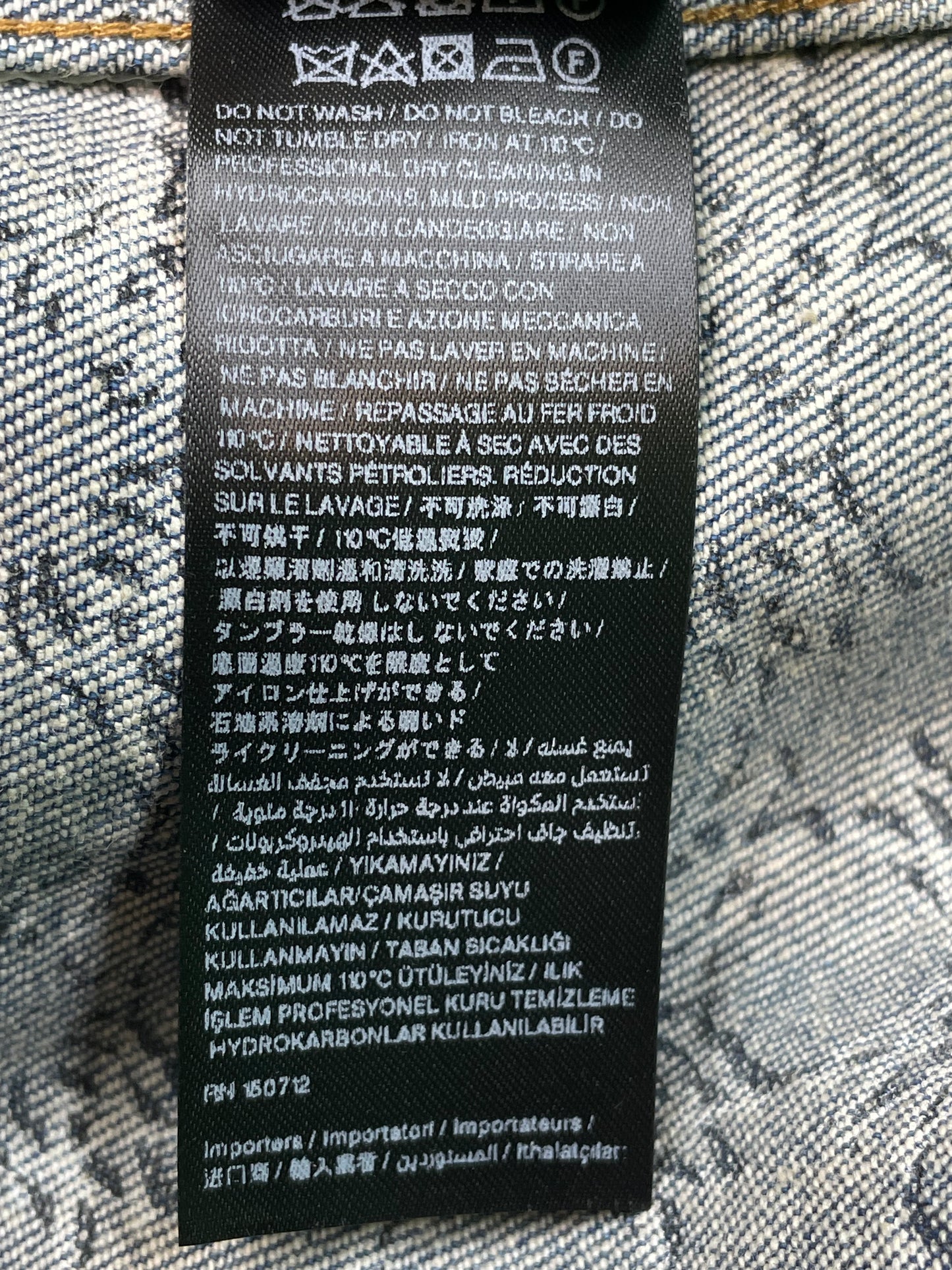 Amiri Light Wash MA All Over Print Blue Jacket