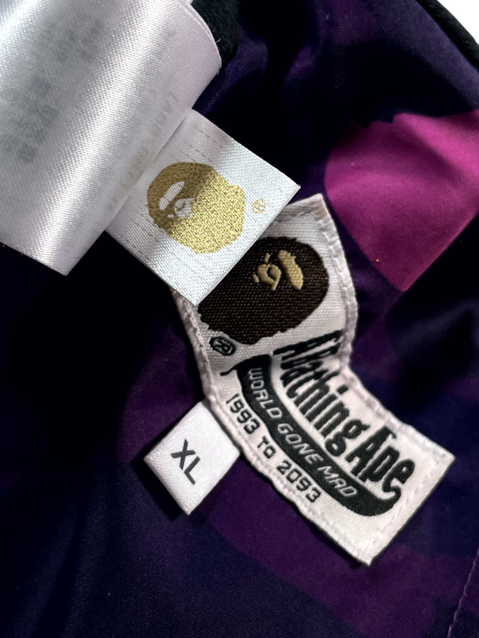 BAPE Reversible Camo Purple Puffer Jacket