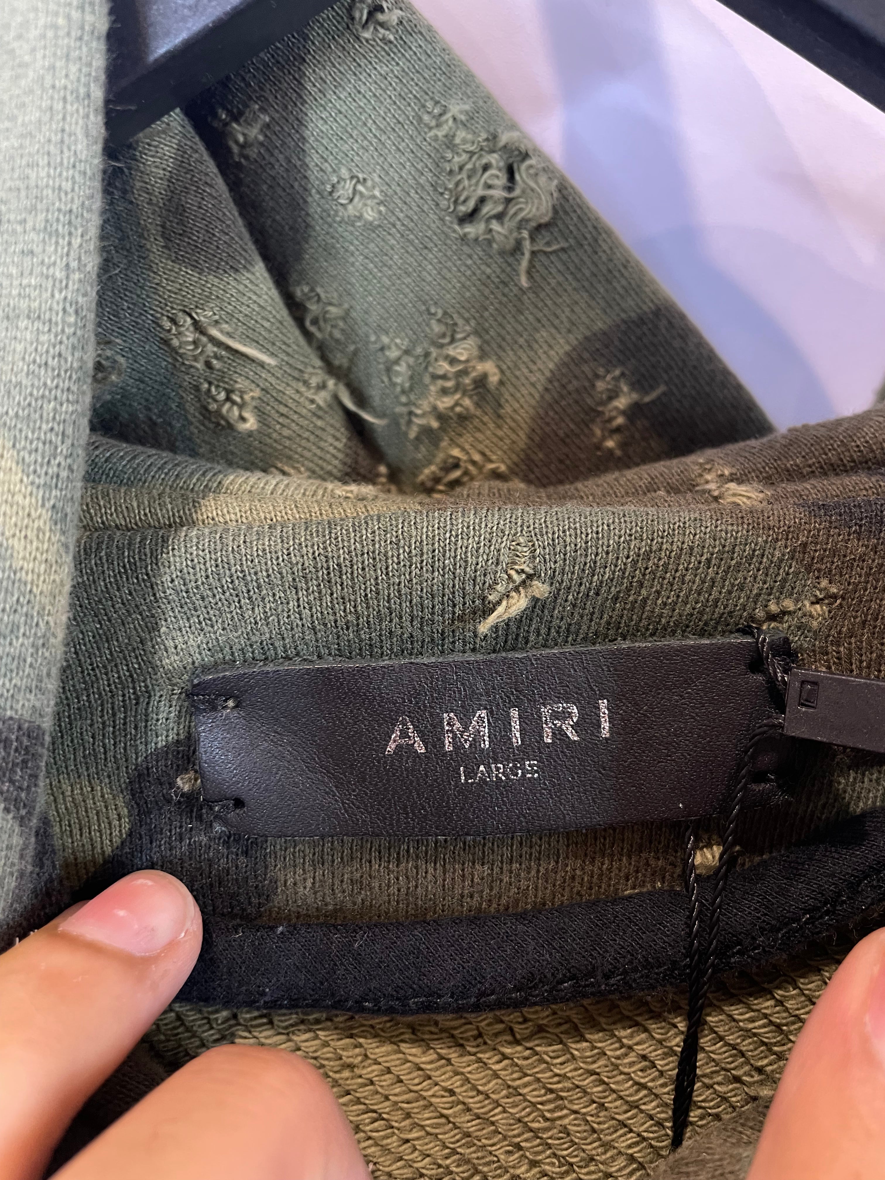 Amiri Camo Shotgun Zip Up Used Large