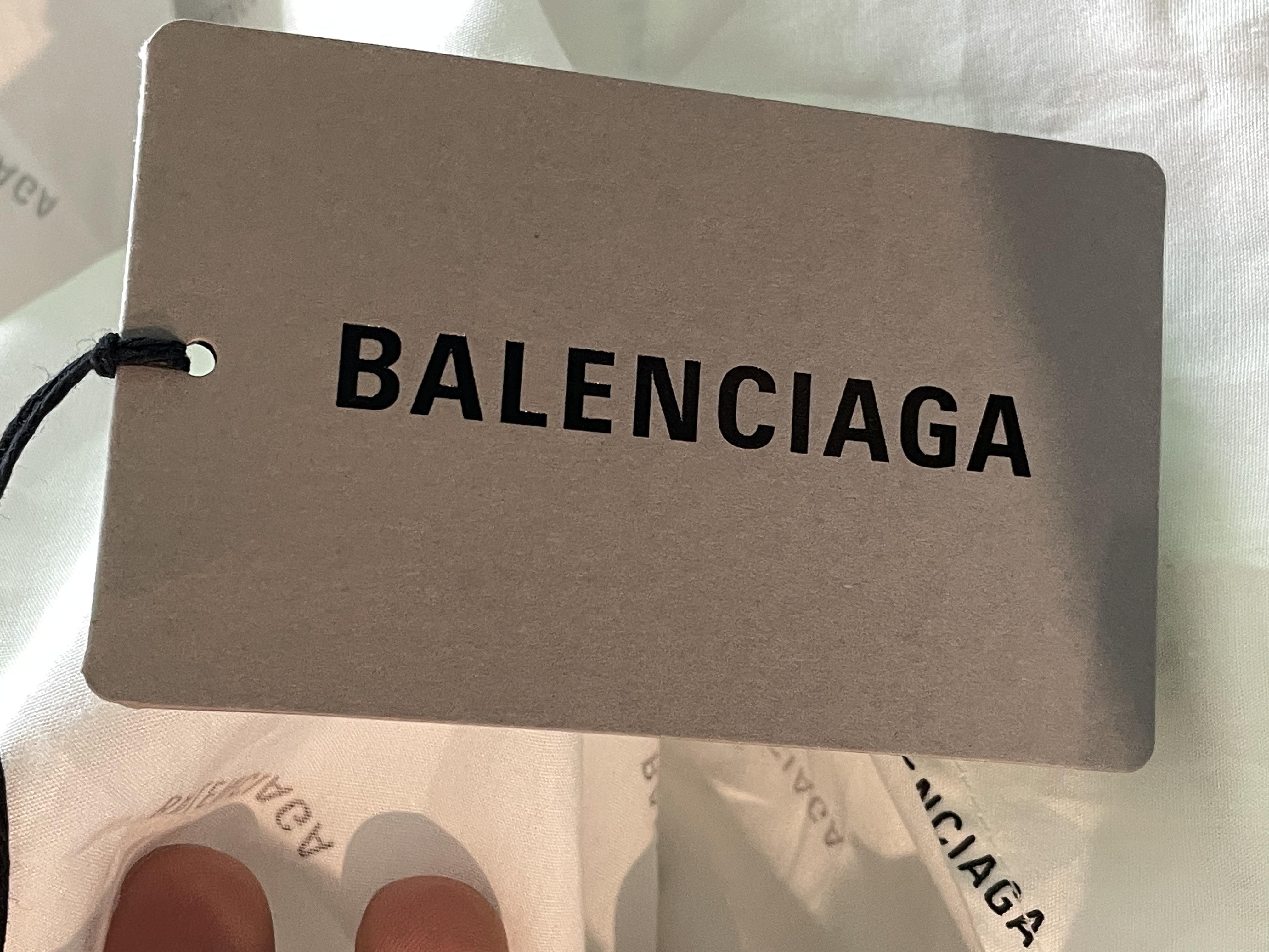 Balenciaga All Over Multi Logo Button Up White Shirt
