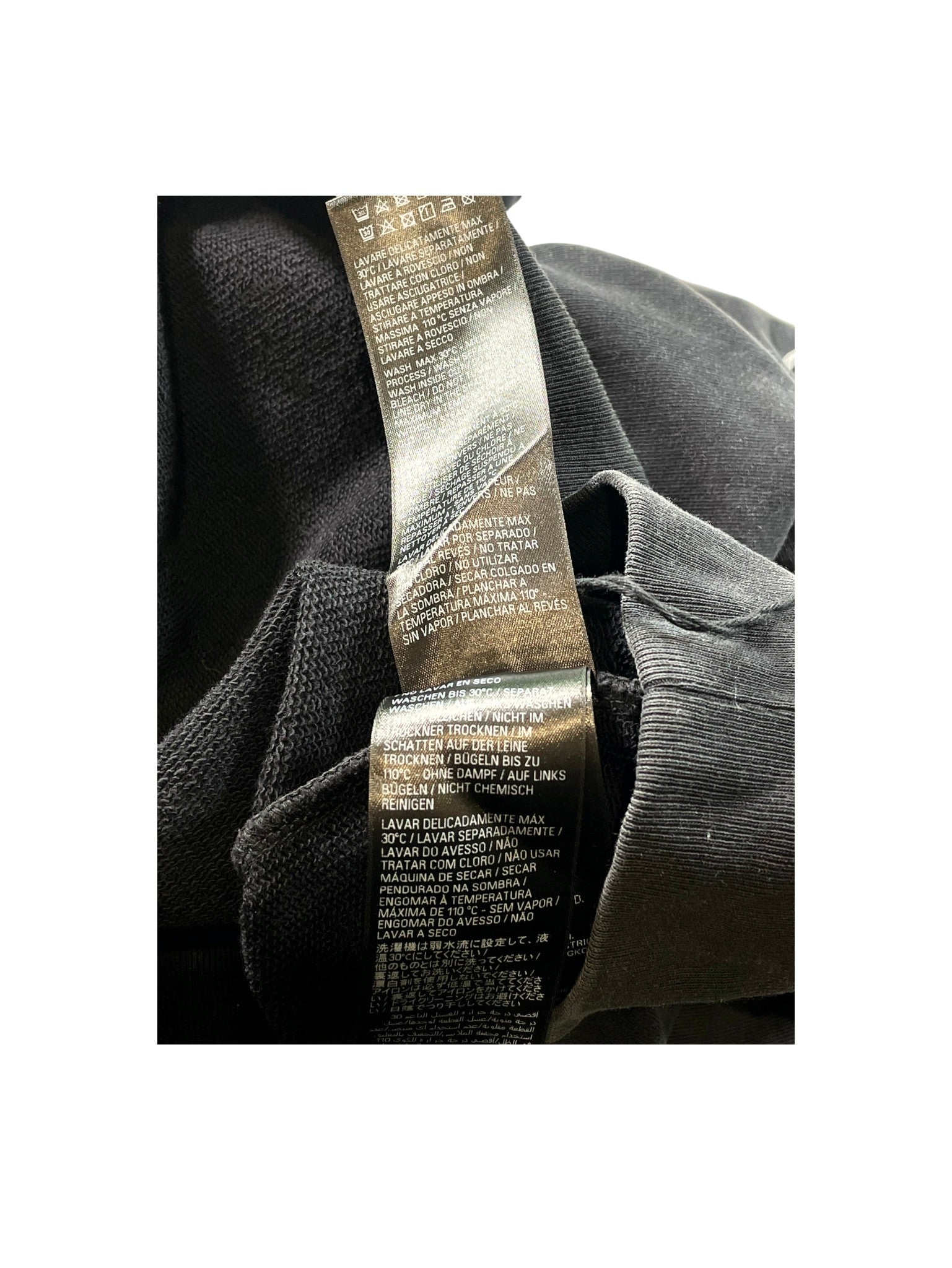 Balenciaga Arm Logo Black Wash Hoodie