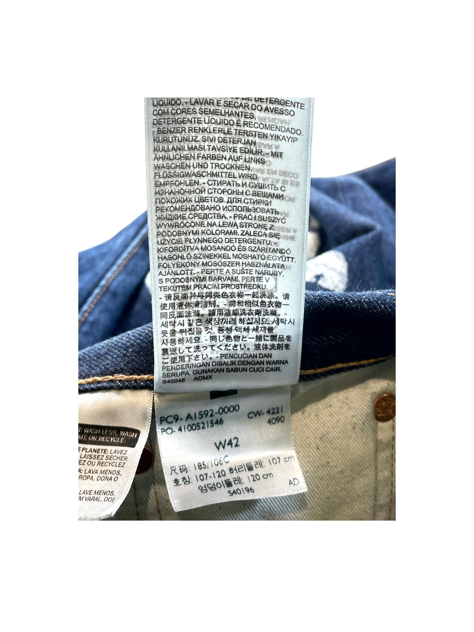 Denim Tears Navy Wash Jeans