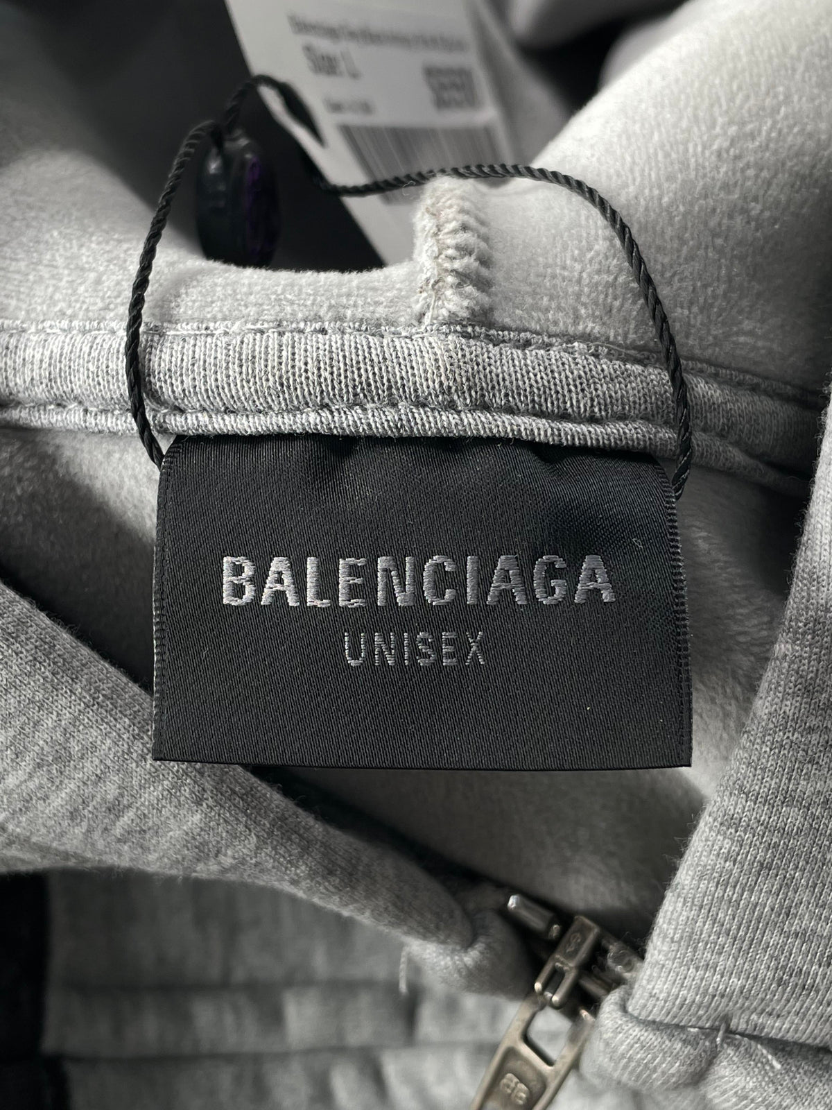 Balenciaga Infinity Grey & Black Zip Up