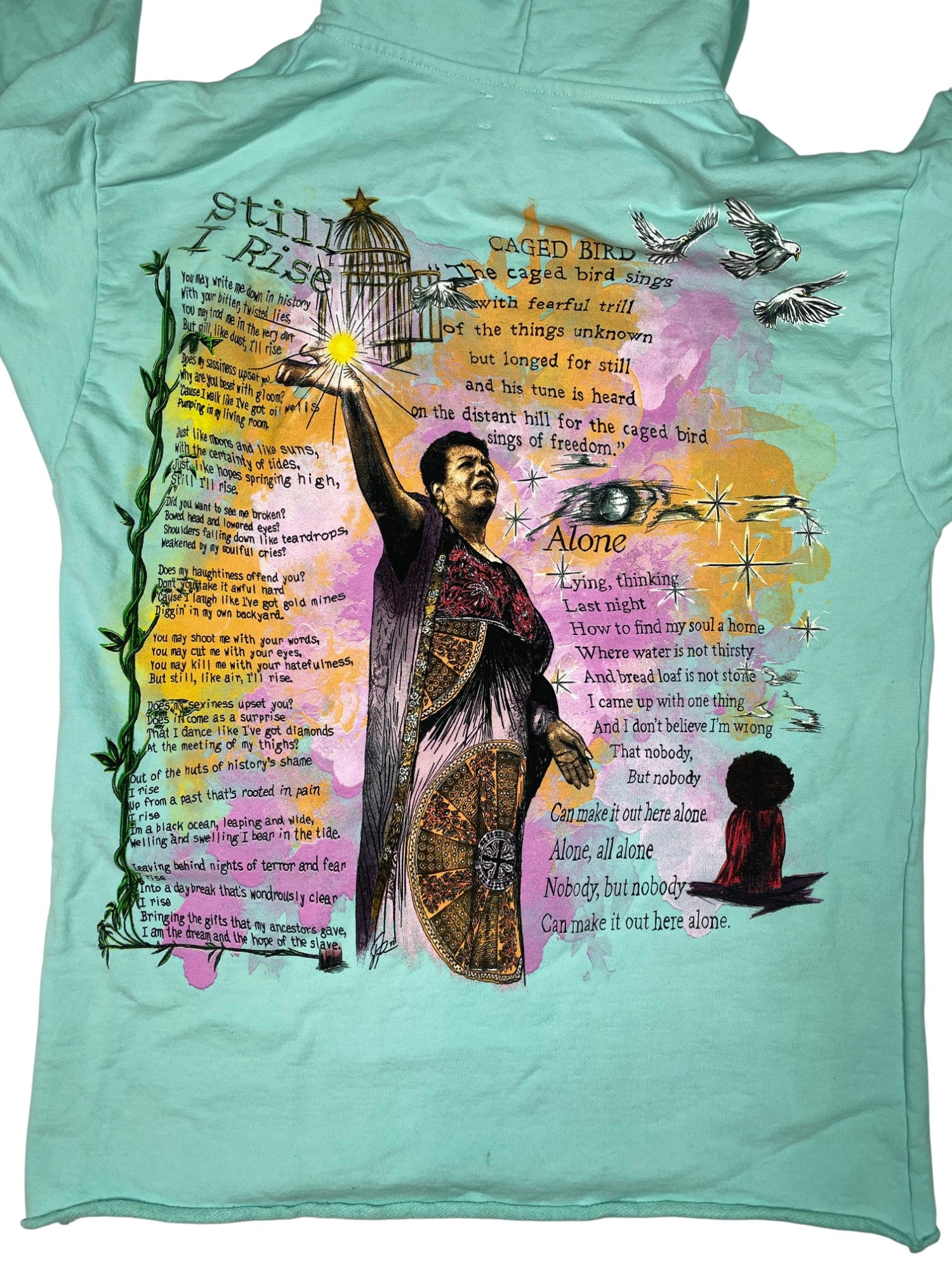 Barriers Maya Angellow Hoodie Teal