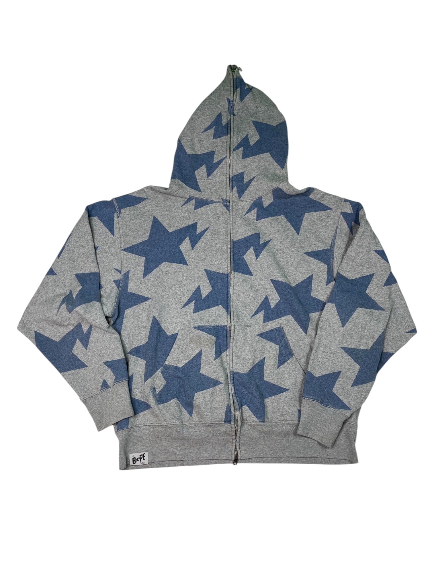 BAPE BAPESTA Zip Up Grey & Blue Stars
