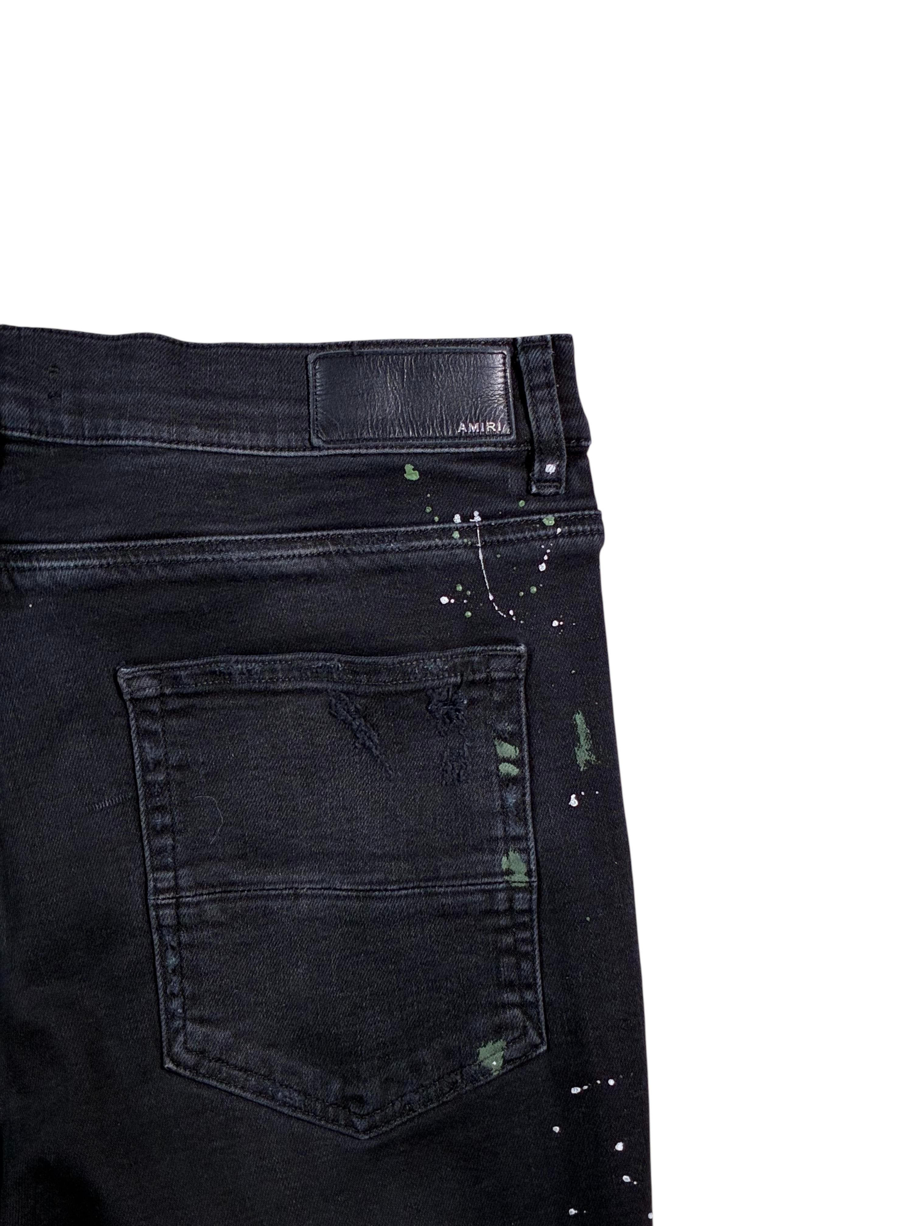 Amiri Black Swan Patch Jeans