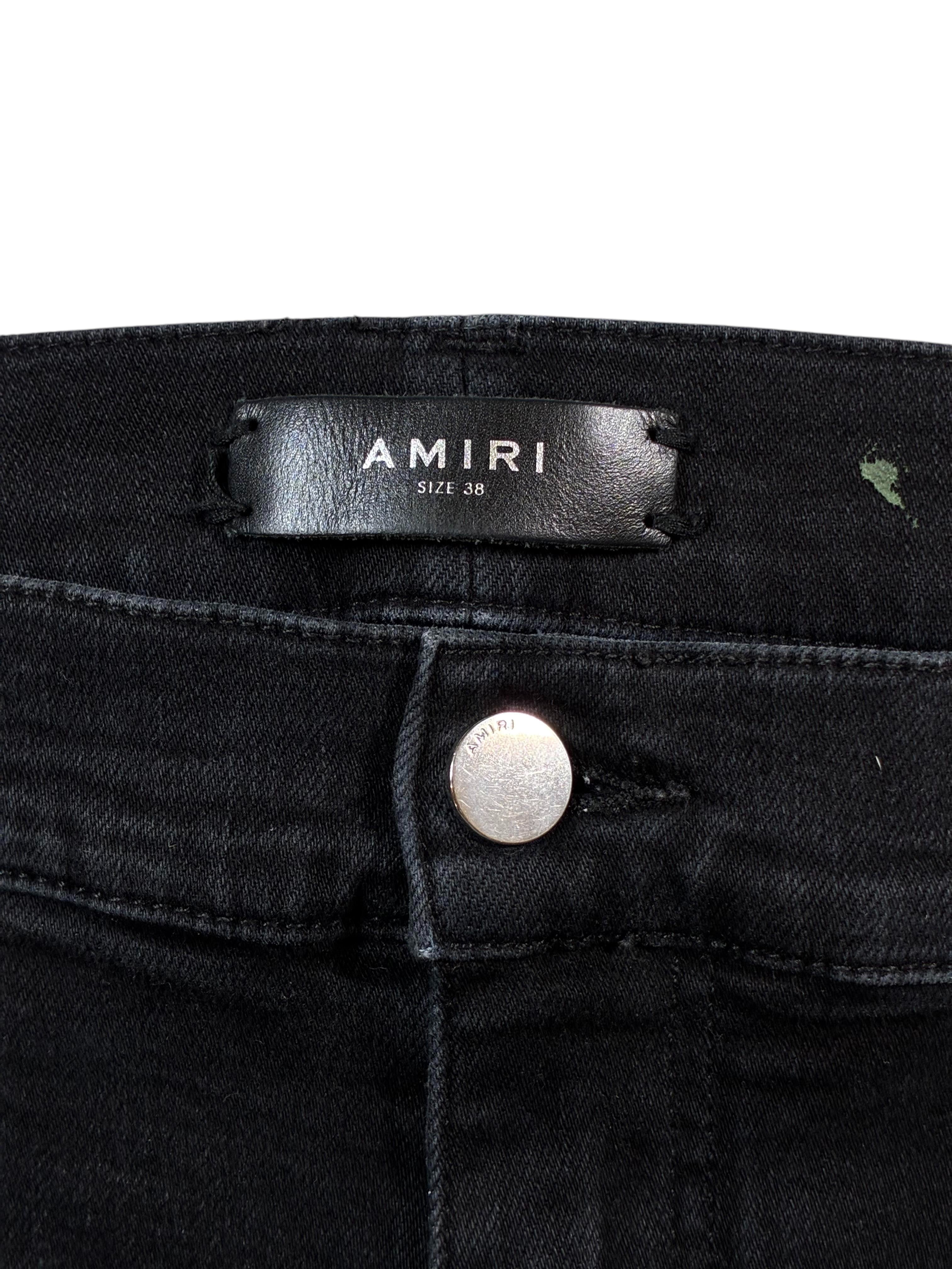 Amiri Black Swan Patch Jeans