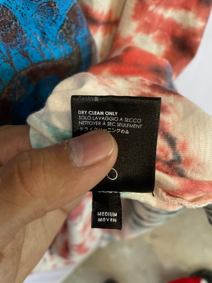 Amiri Tie Dye Skull Tee Used Medium