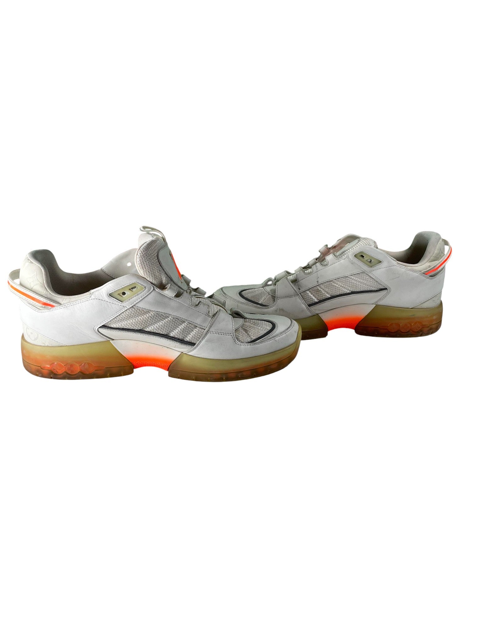 LV 'Monogram' White & Orange Sneaker