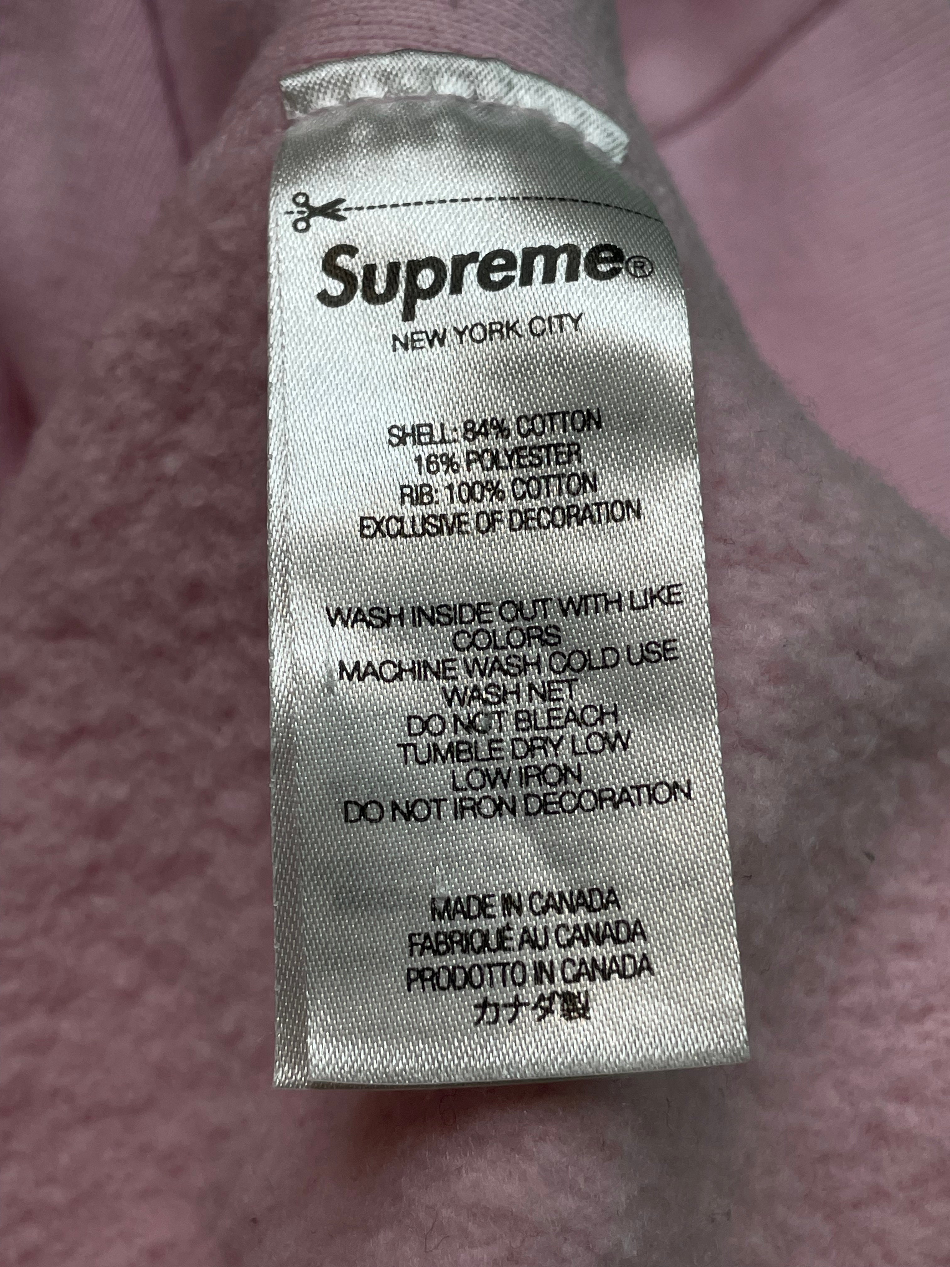 Supreme Studded Arc Logo Pink Pullover Hoodie
