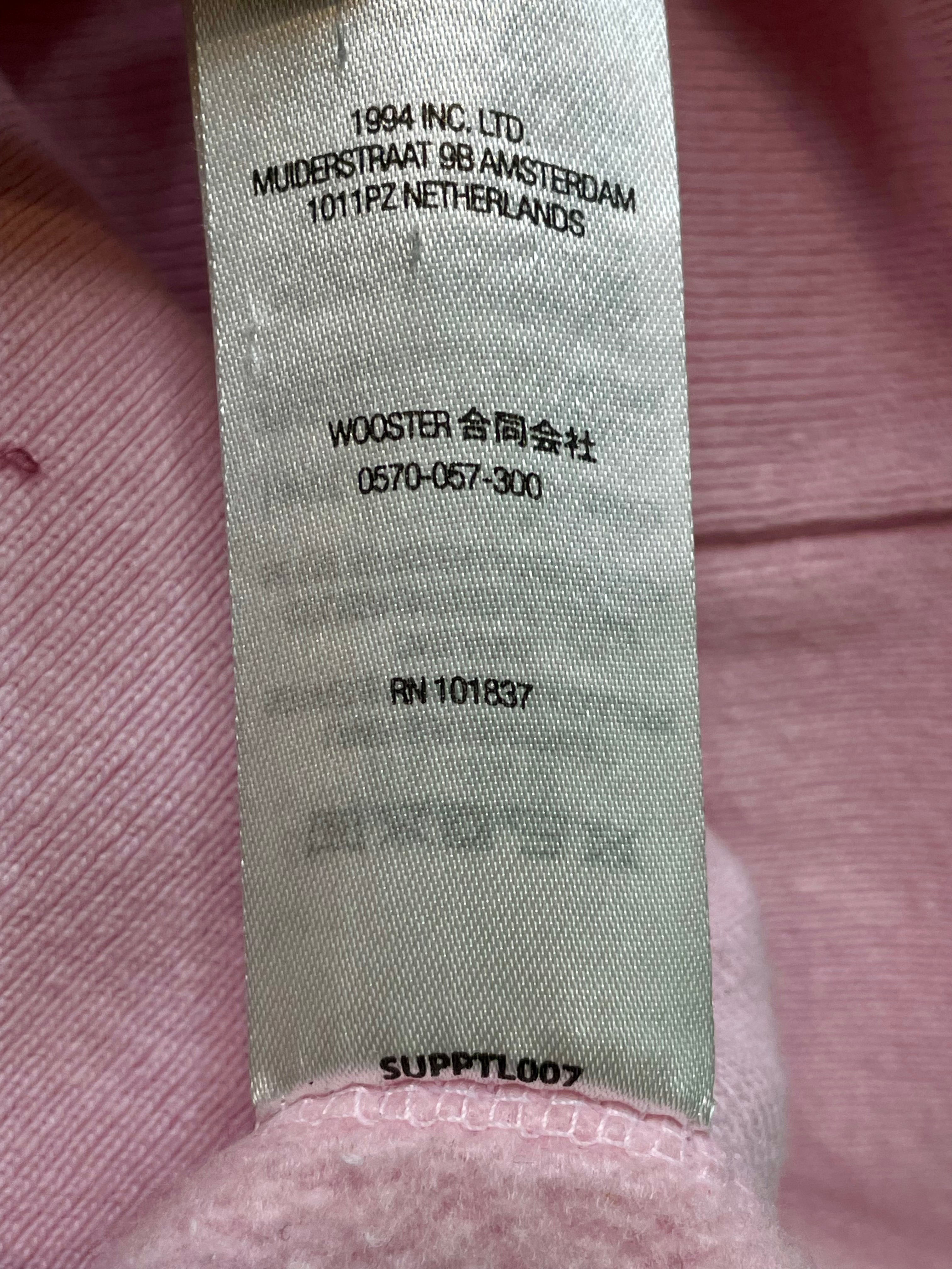 Supreme Studded Arc Logo Pink Pullover Hoodie