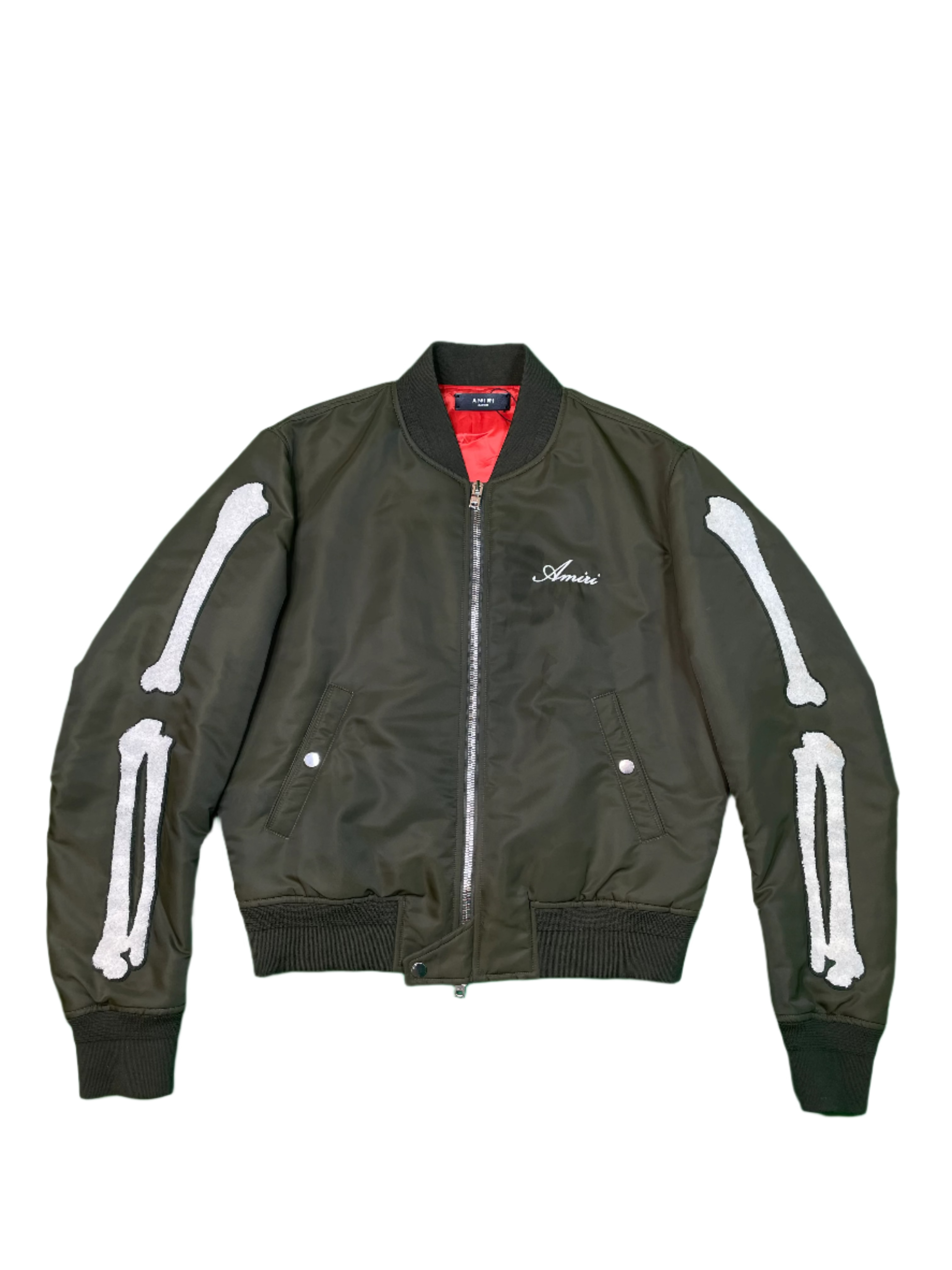 Amiri Bone Bomber Olive Jacket
